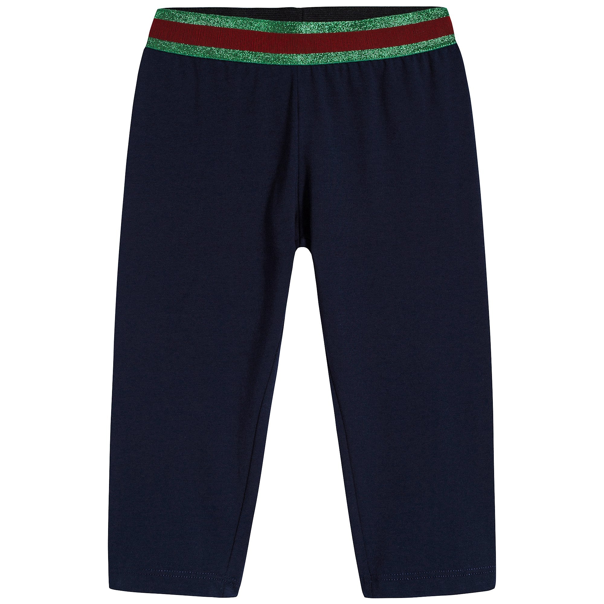 Baby Girls Navy Cotton Leggings