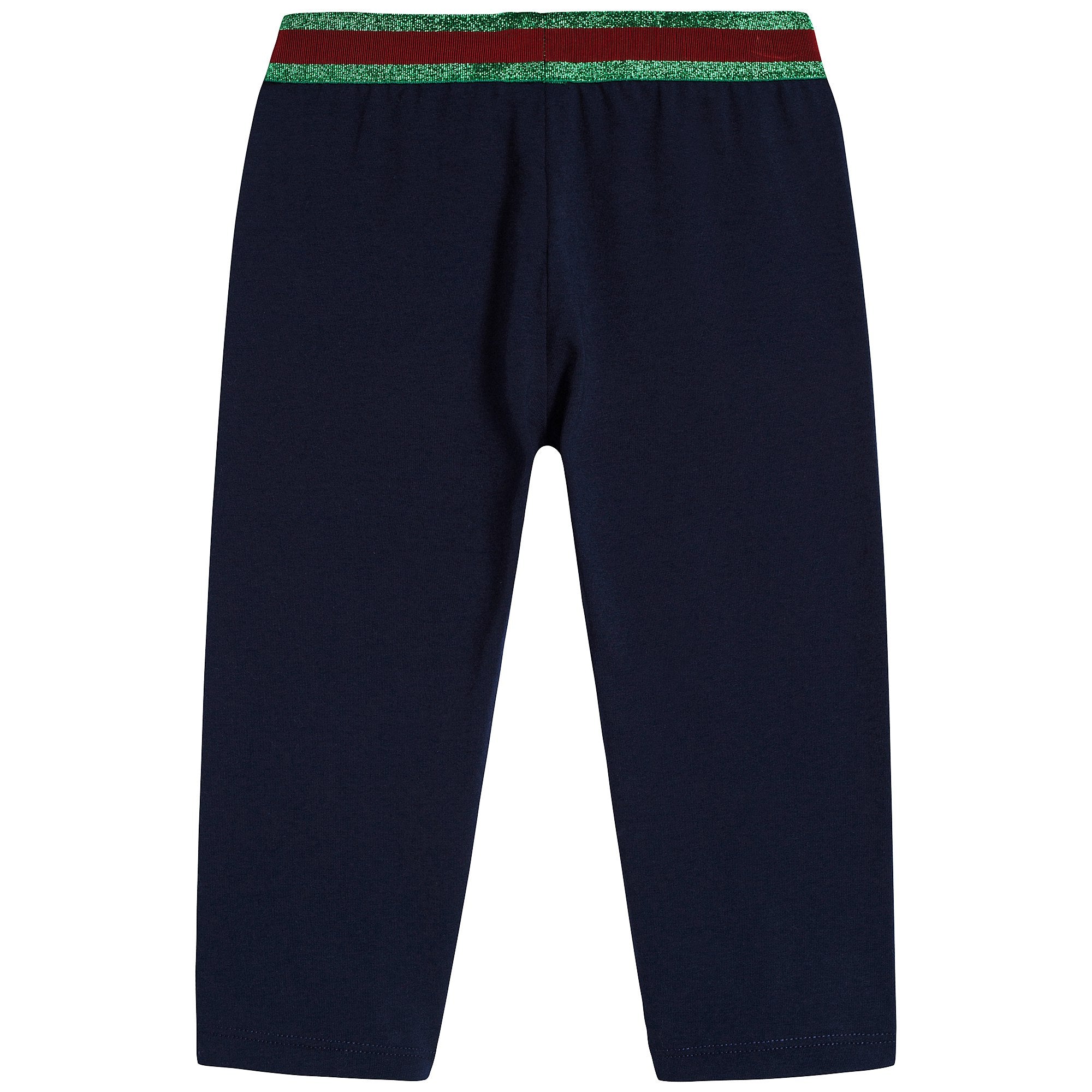Baby Girls Navy Cotton Leggings