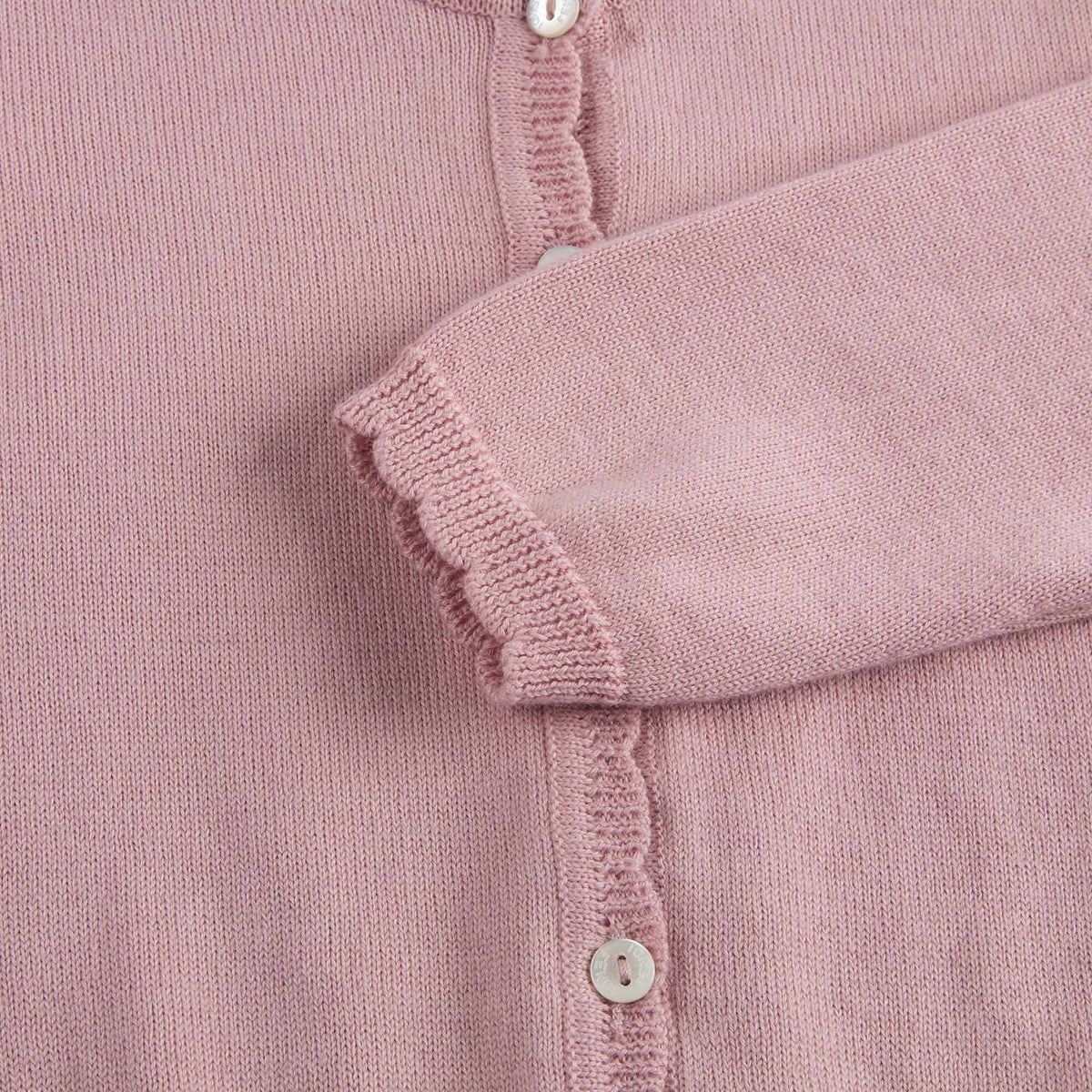 Baby Girls Light Pink Cotton Knitted Cardigan - CÉMAROSE | Children's Fashion Store - 5