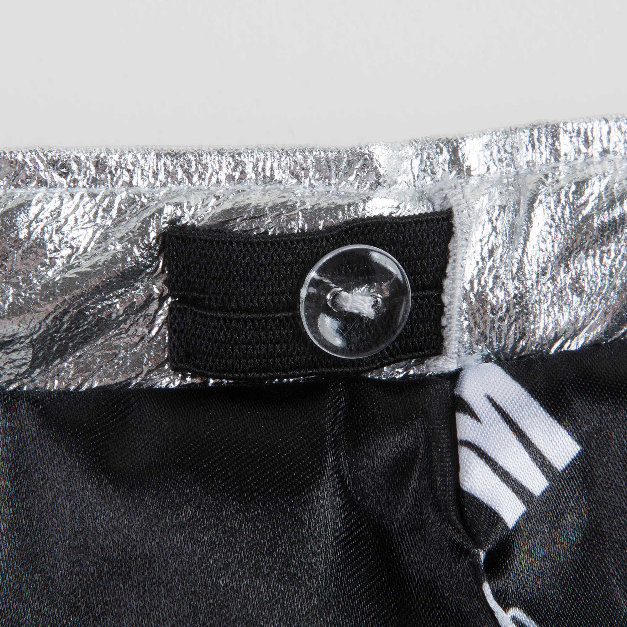 Girls Silver Eco Leather Skirt
