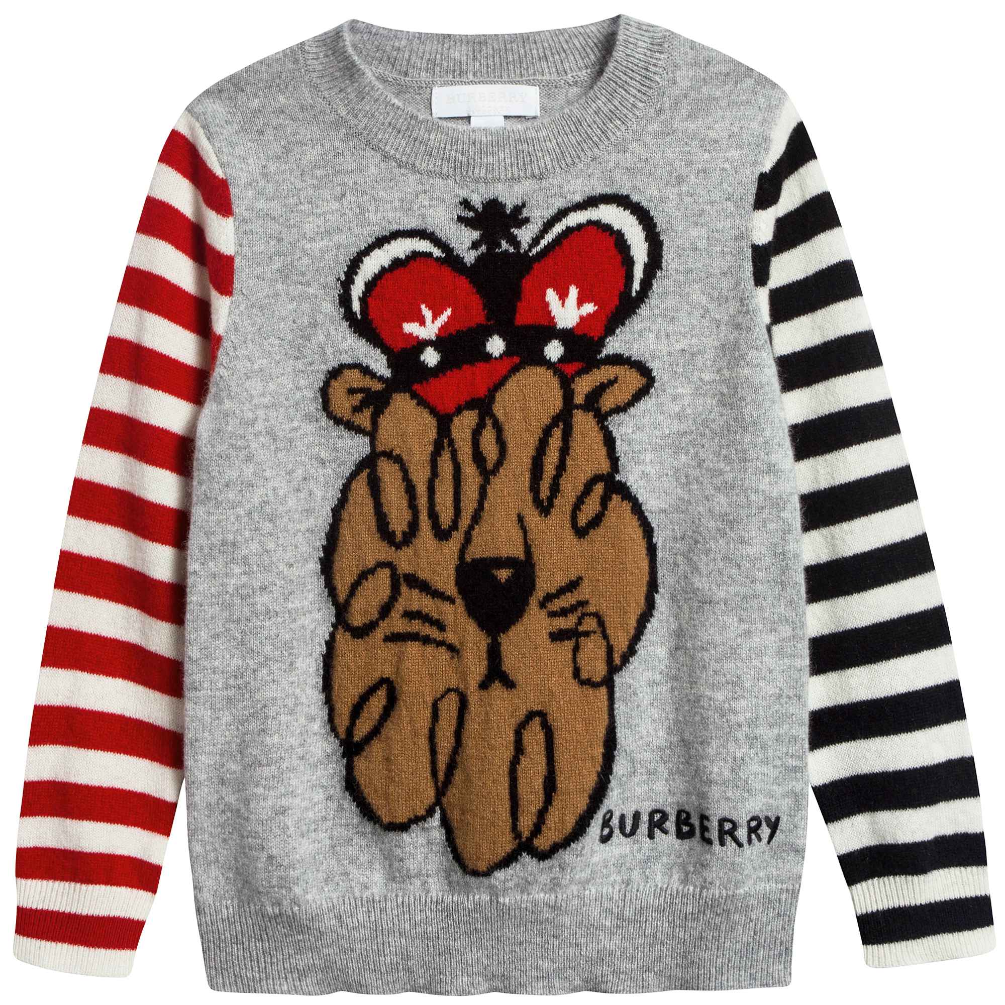 Boys Grey Melange Knits Cashmere Sweater