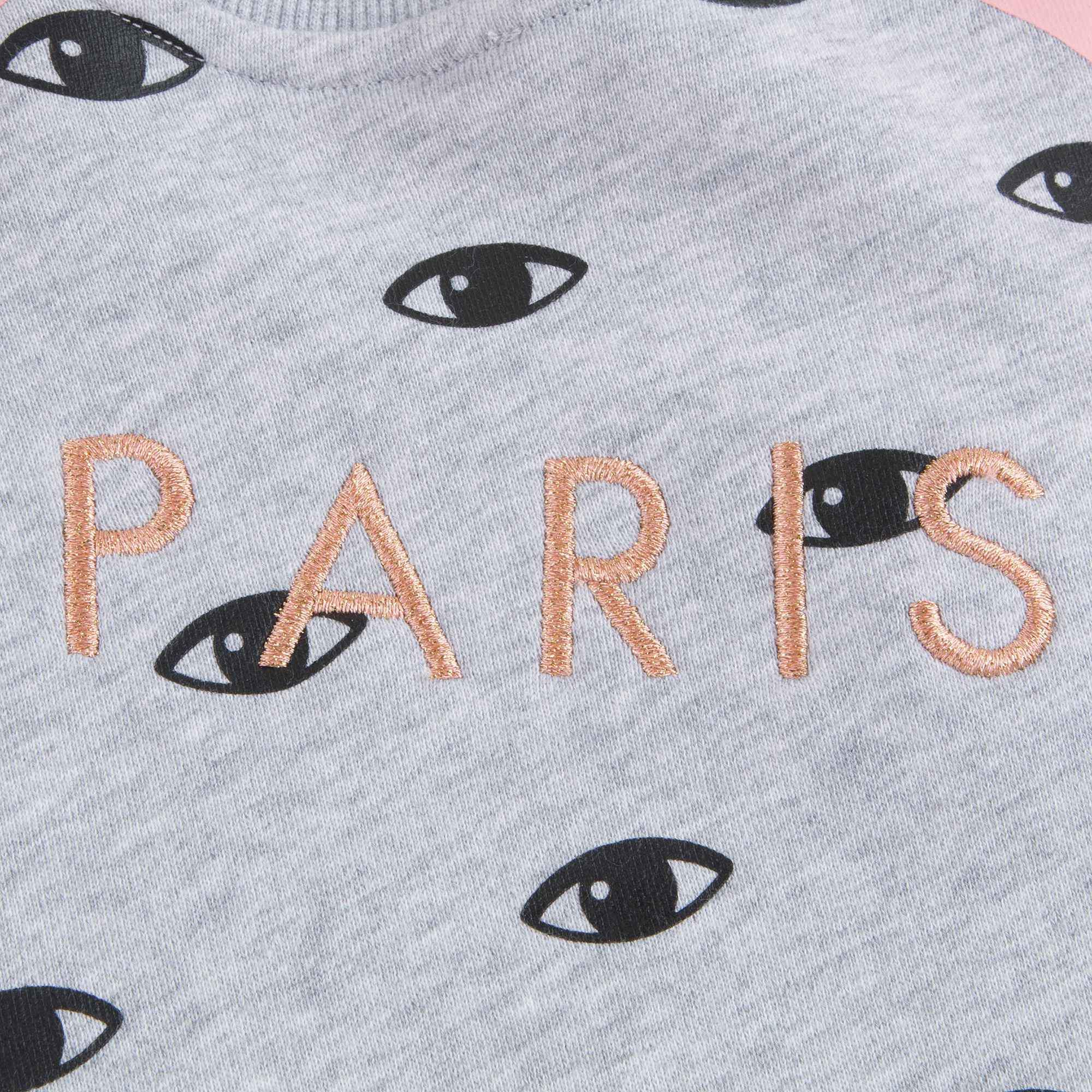 Girls Light Marl Grey Cotton Sweatshirt