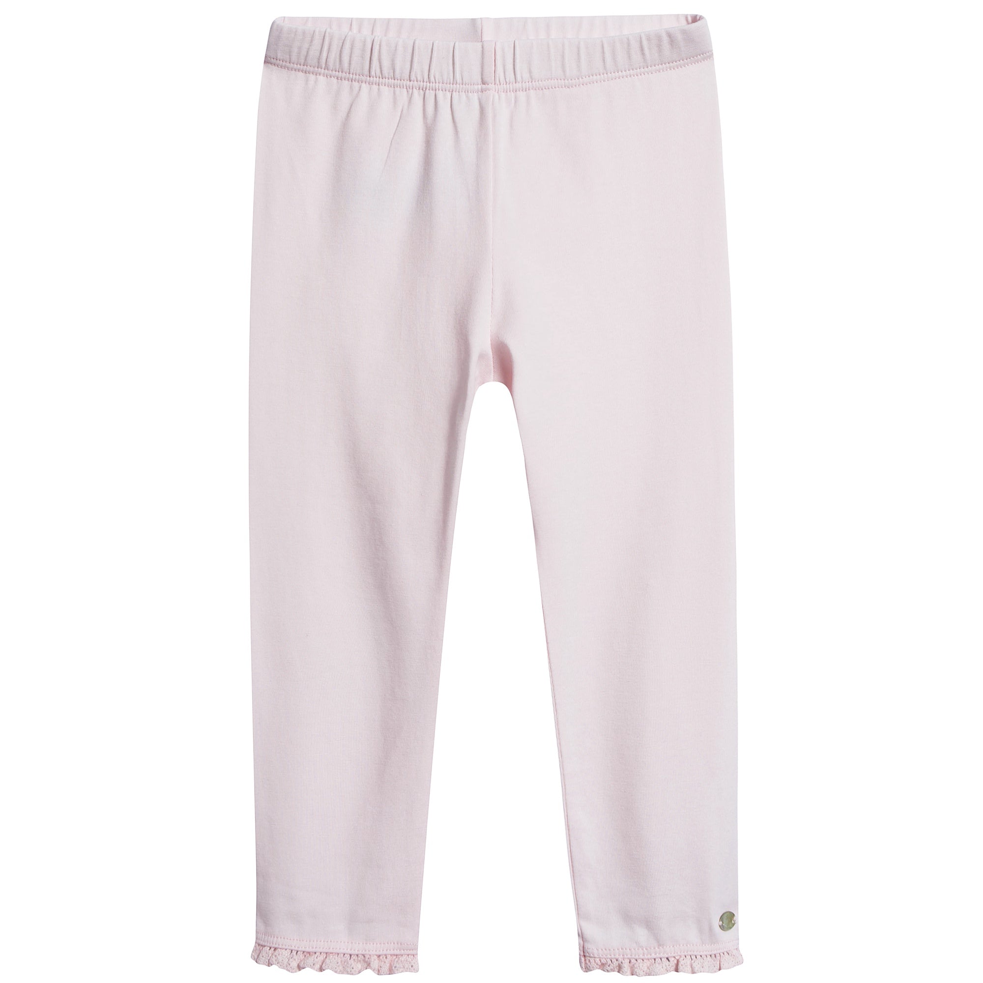 Baby Girls Pale Pink Cotton Leggings