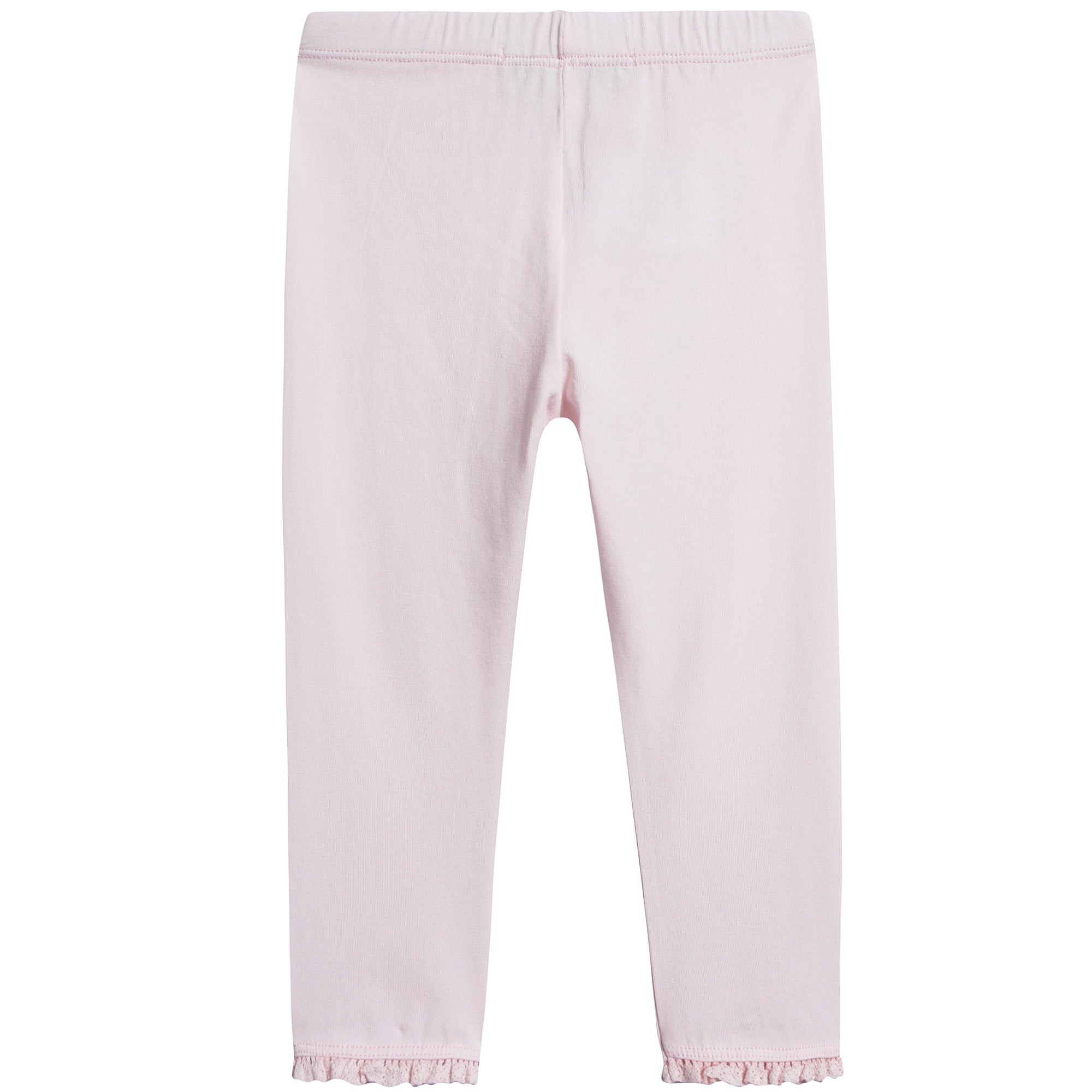 Baby Girls Pale Pink Cotton Leggings