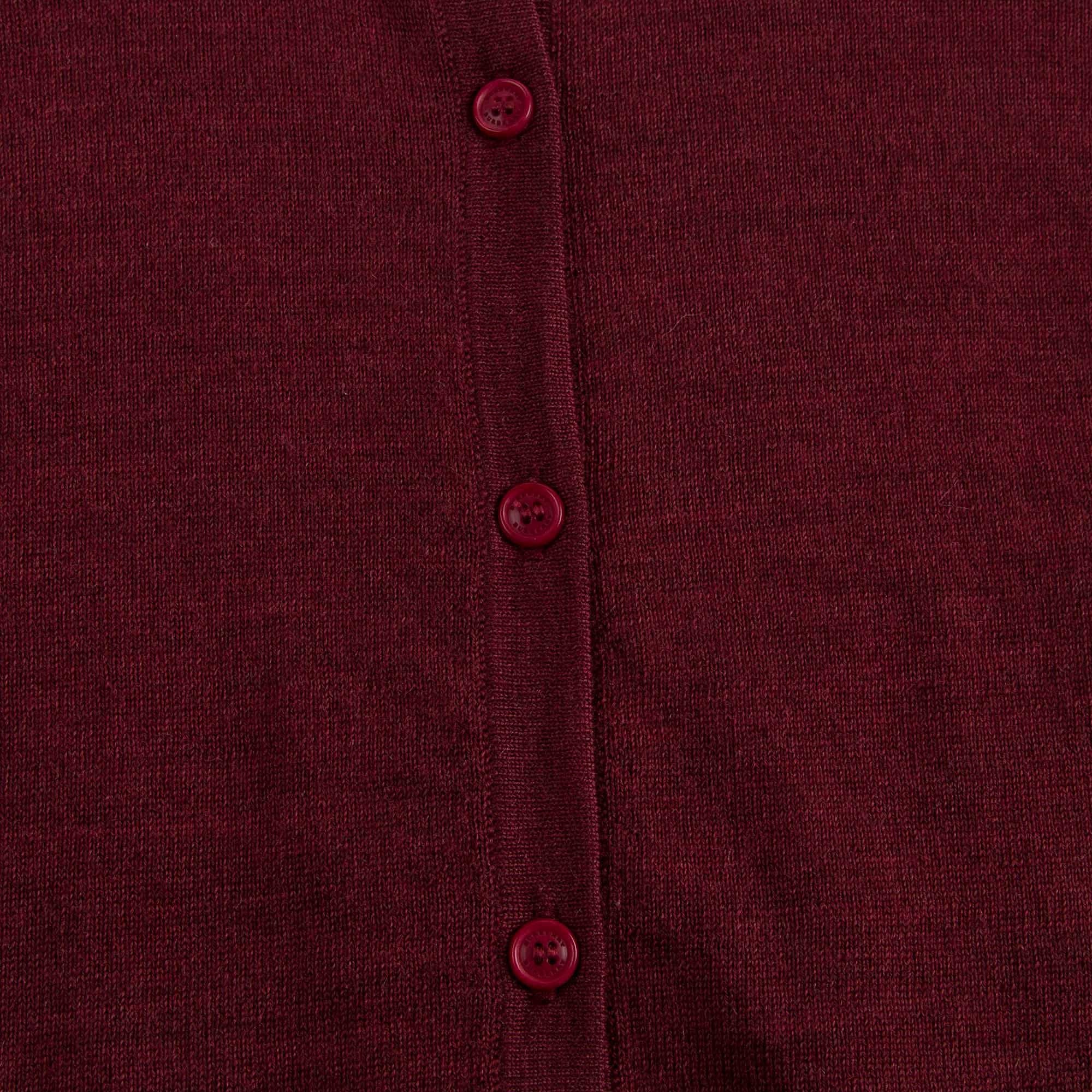 Girls Dark Plum Pink Bow Trims Knitted Cardigan - CÉMAROSE | Children's Fashion Store - 5