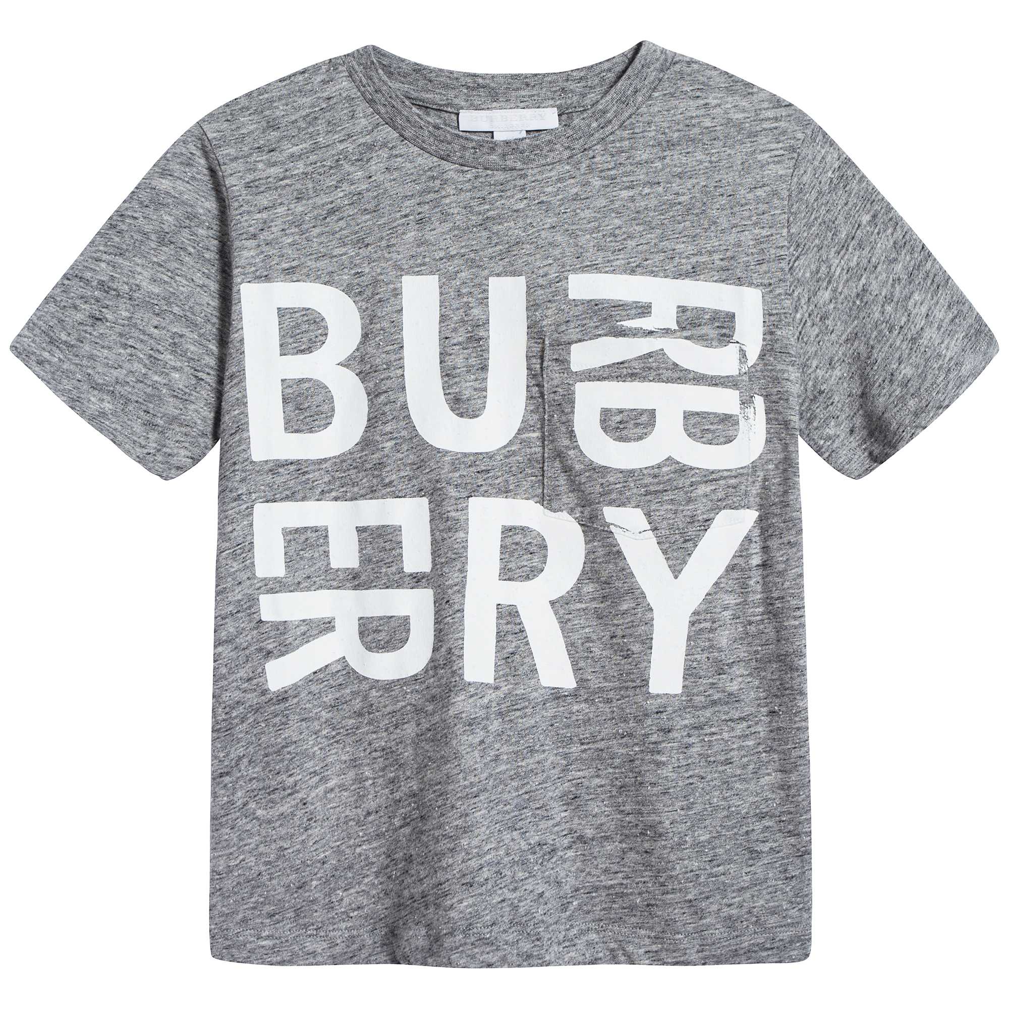 Girls Grey Melange Cotton T-shirt