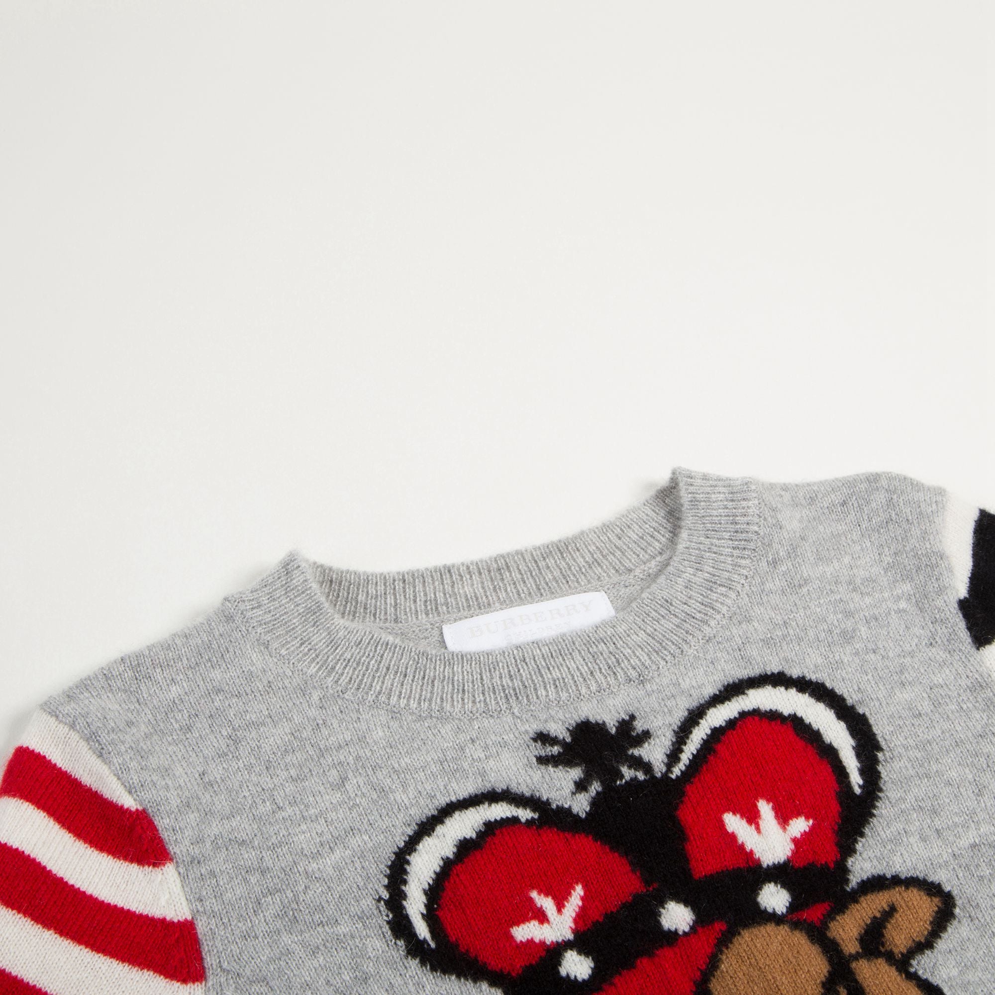 Boys Grey Melange Knits Cashmere Sweater