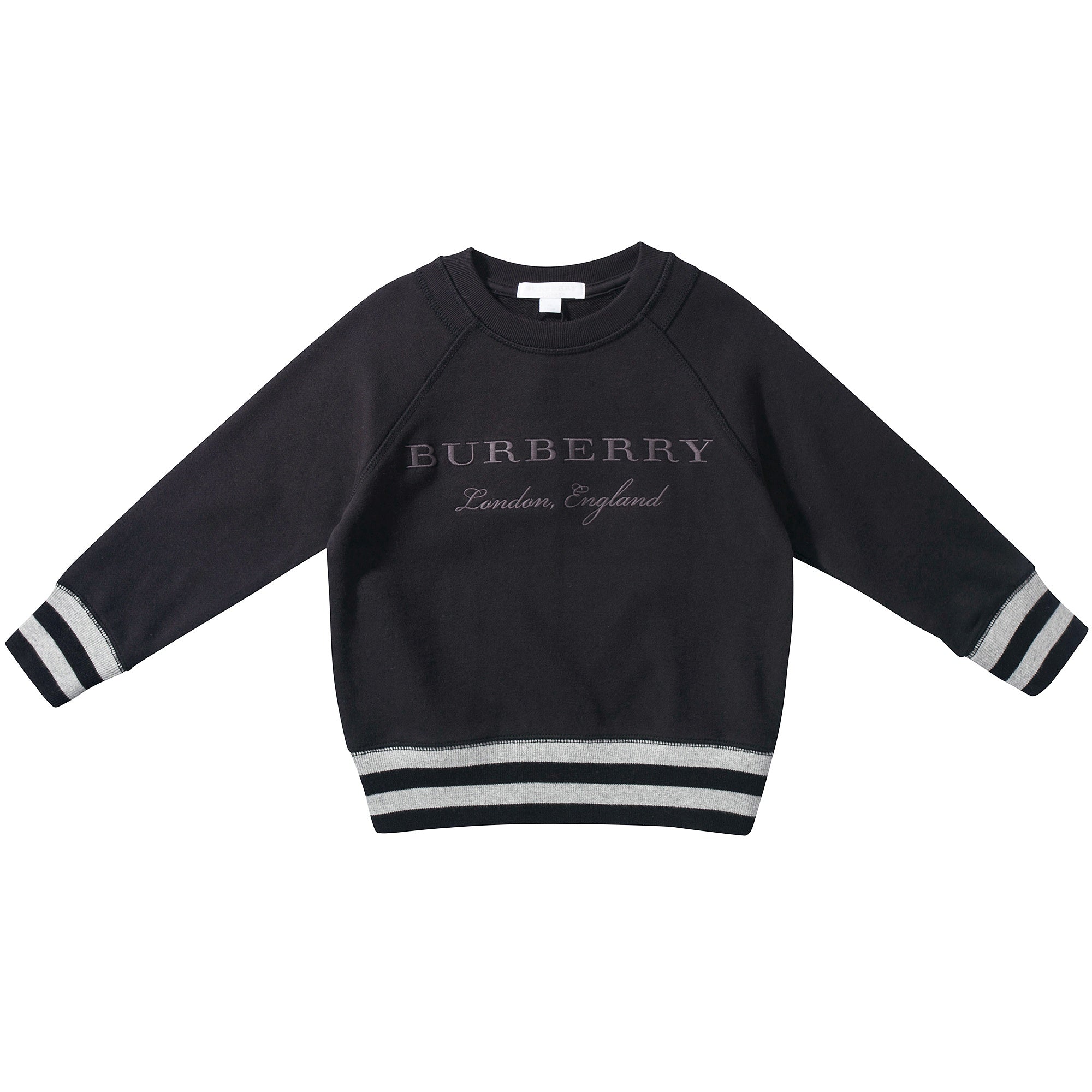 Baby & Girls Black Cotton Swerteshirt