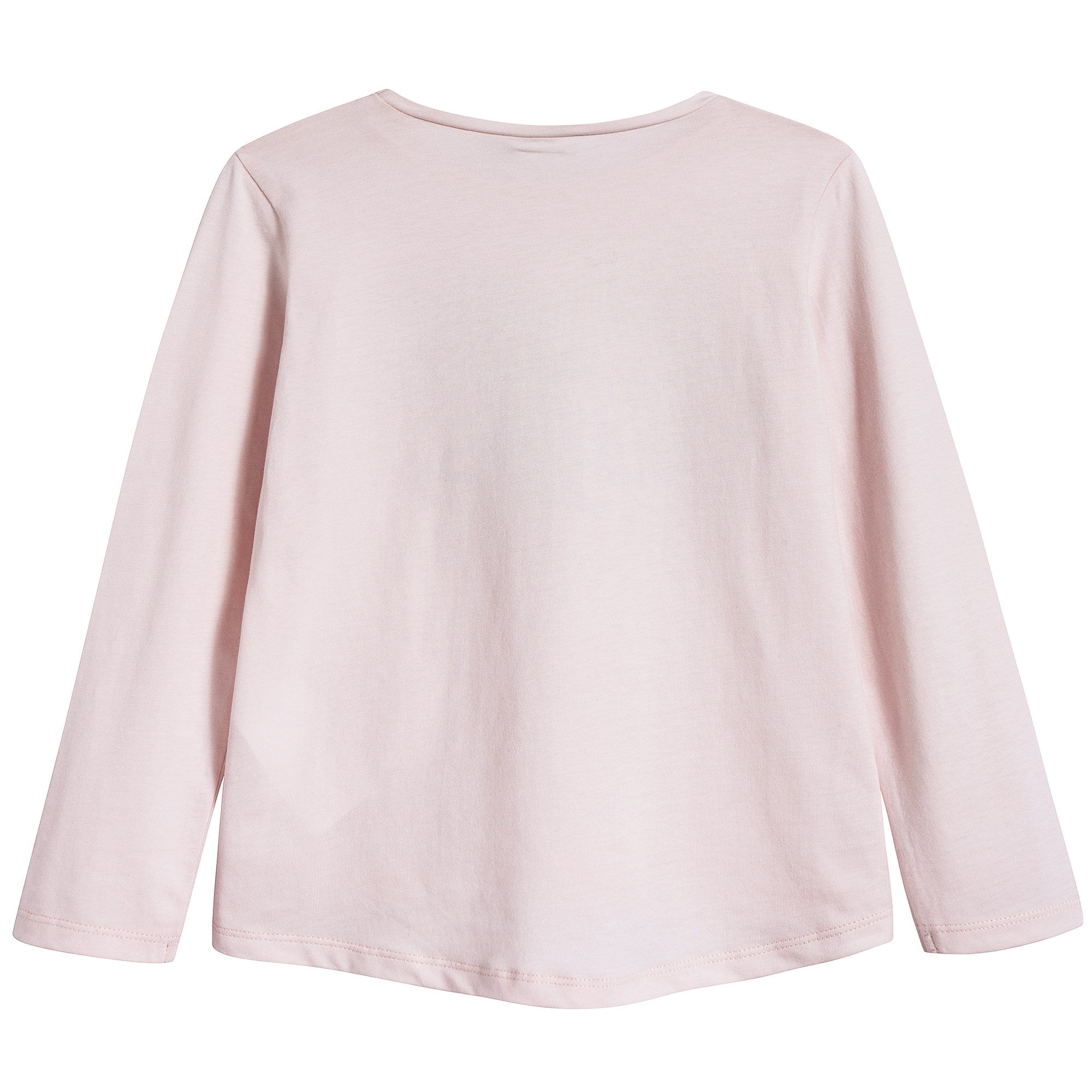 Girls Light Pink Tiger Cotton T-shirt