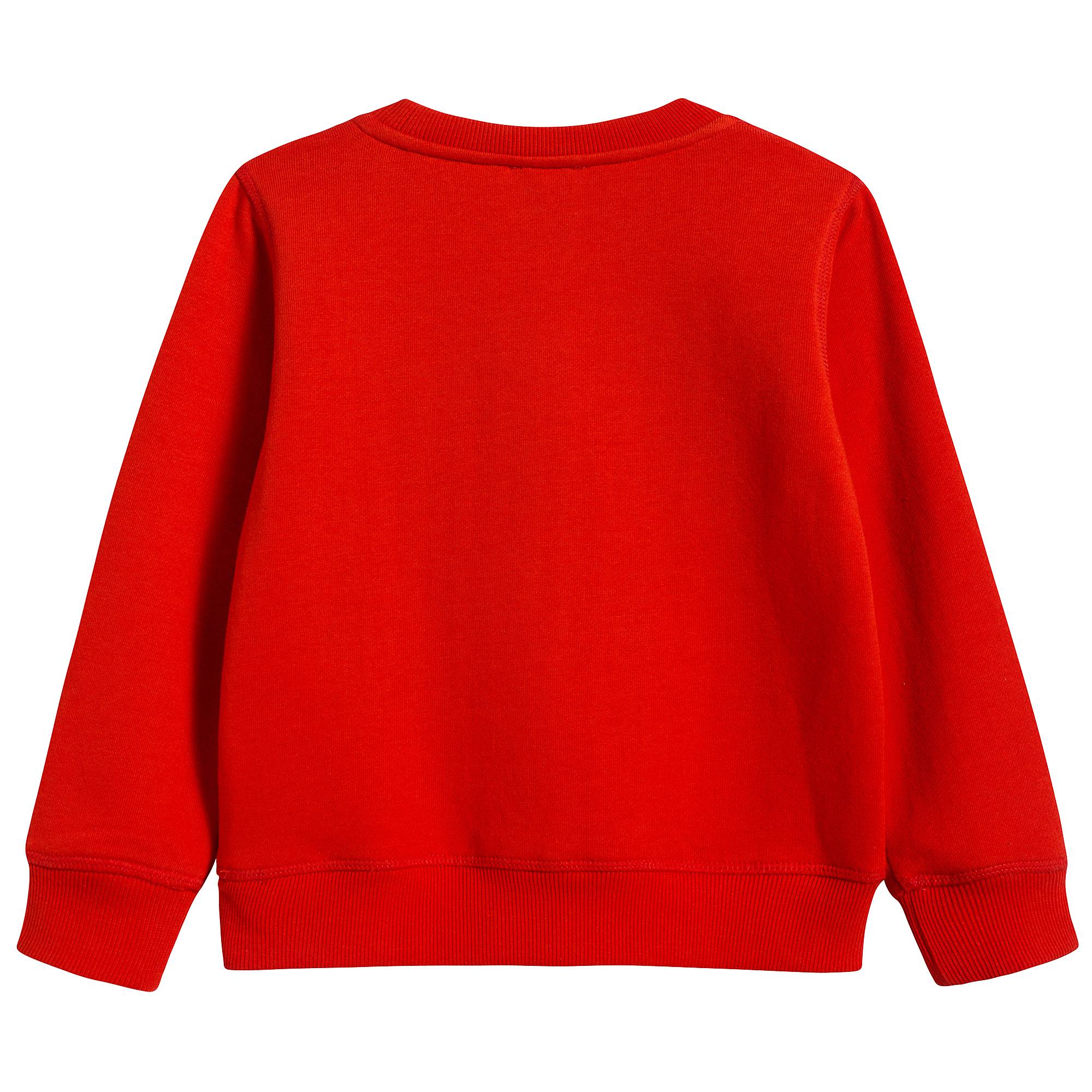 Girls Dark Orange Tiger Logo Sweatshirt