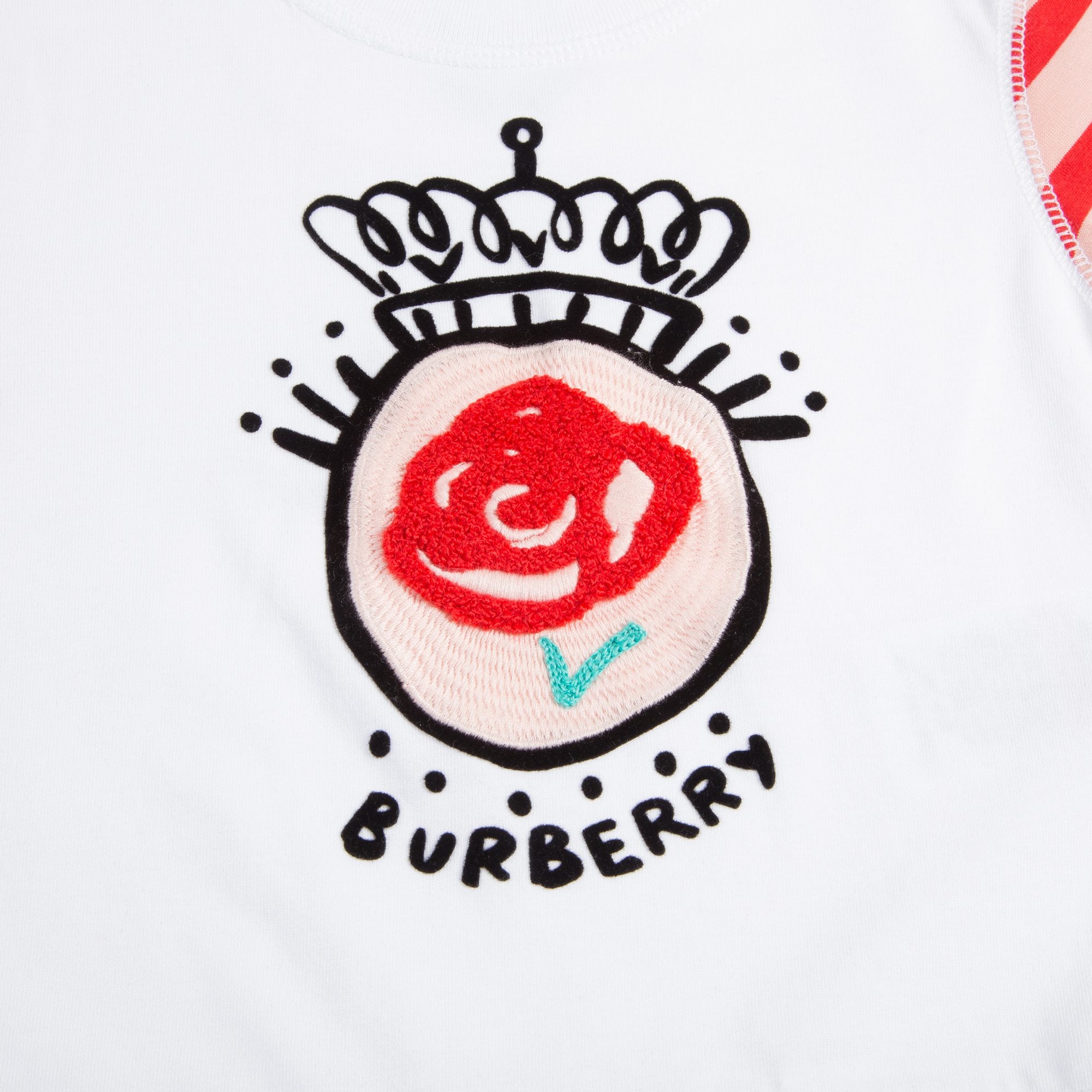 Baby Girls White Cotton T-shirt