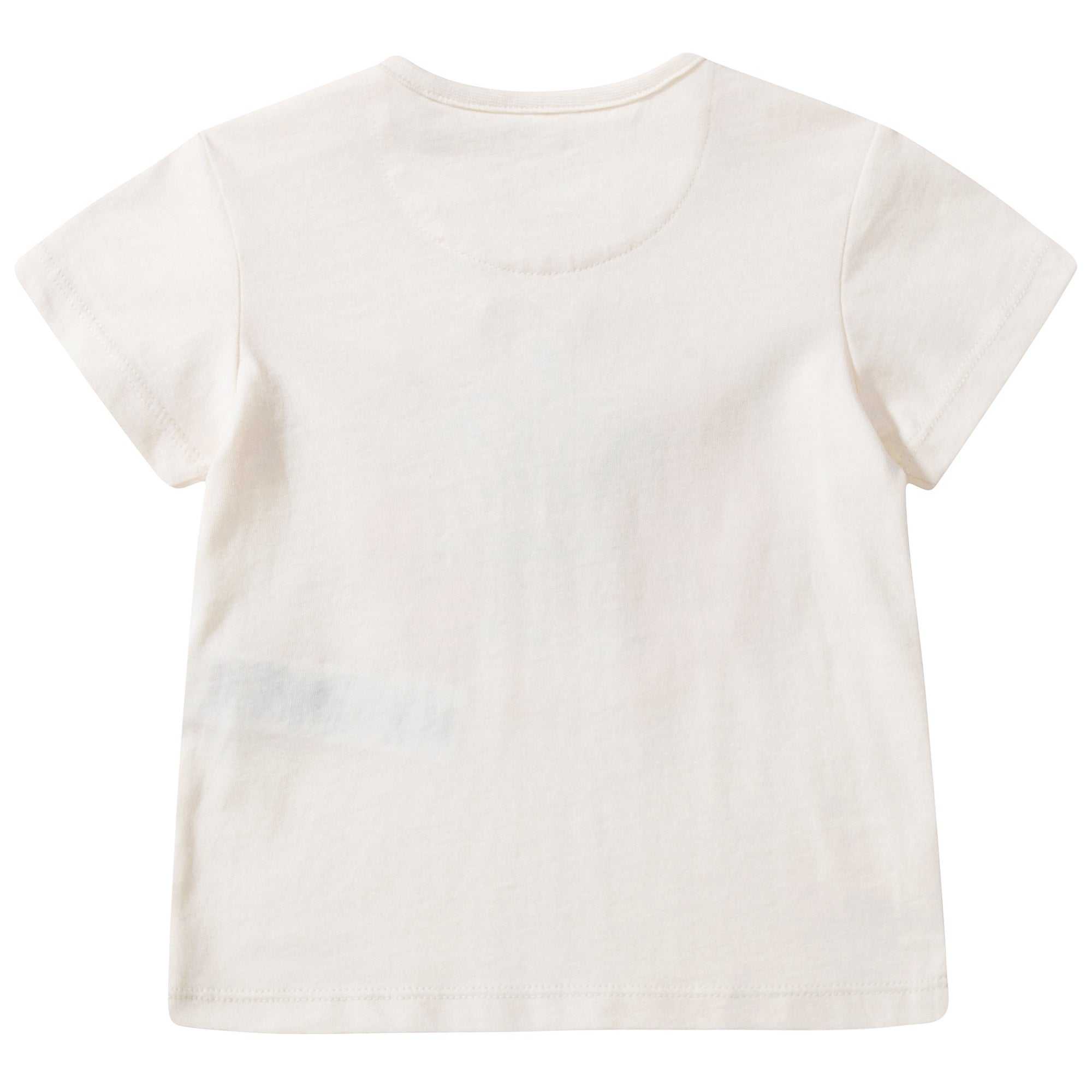 Baby Girls Natural White Cotton T-shirt