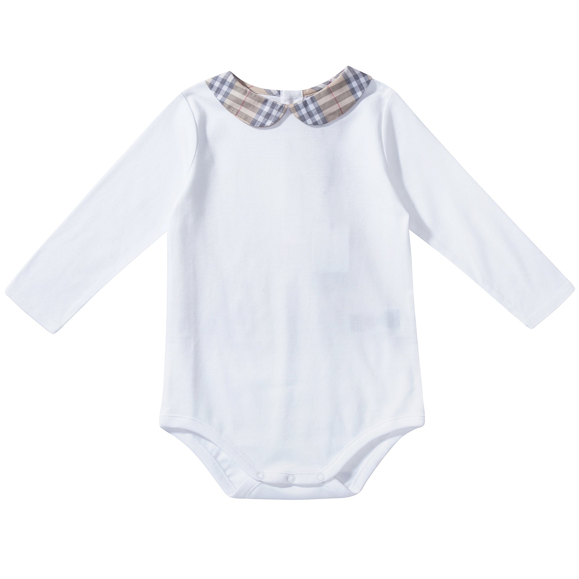 Baby White Cotton Babysuit