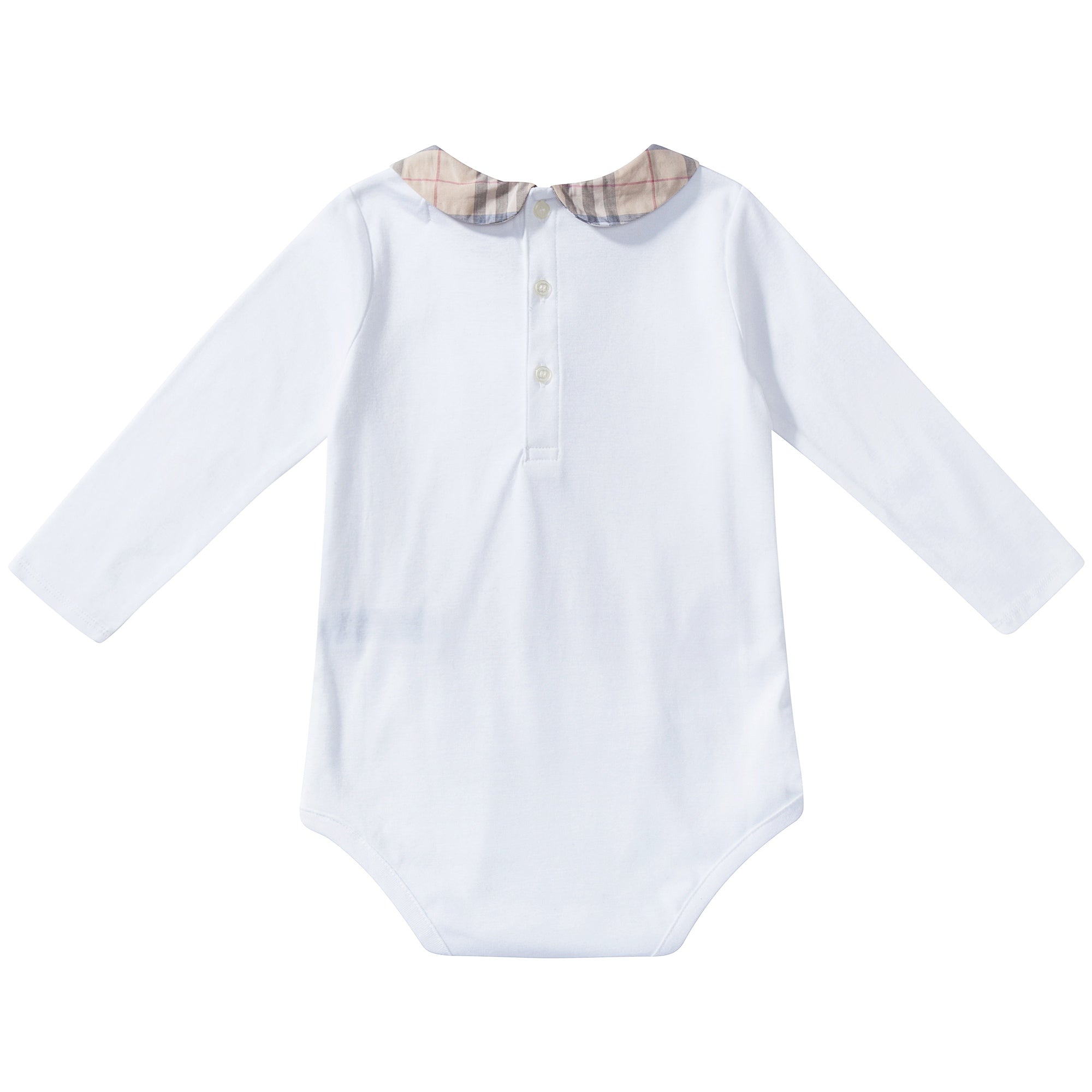 Baby White Cotton Babysuit