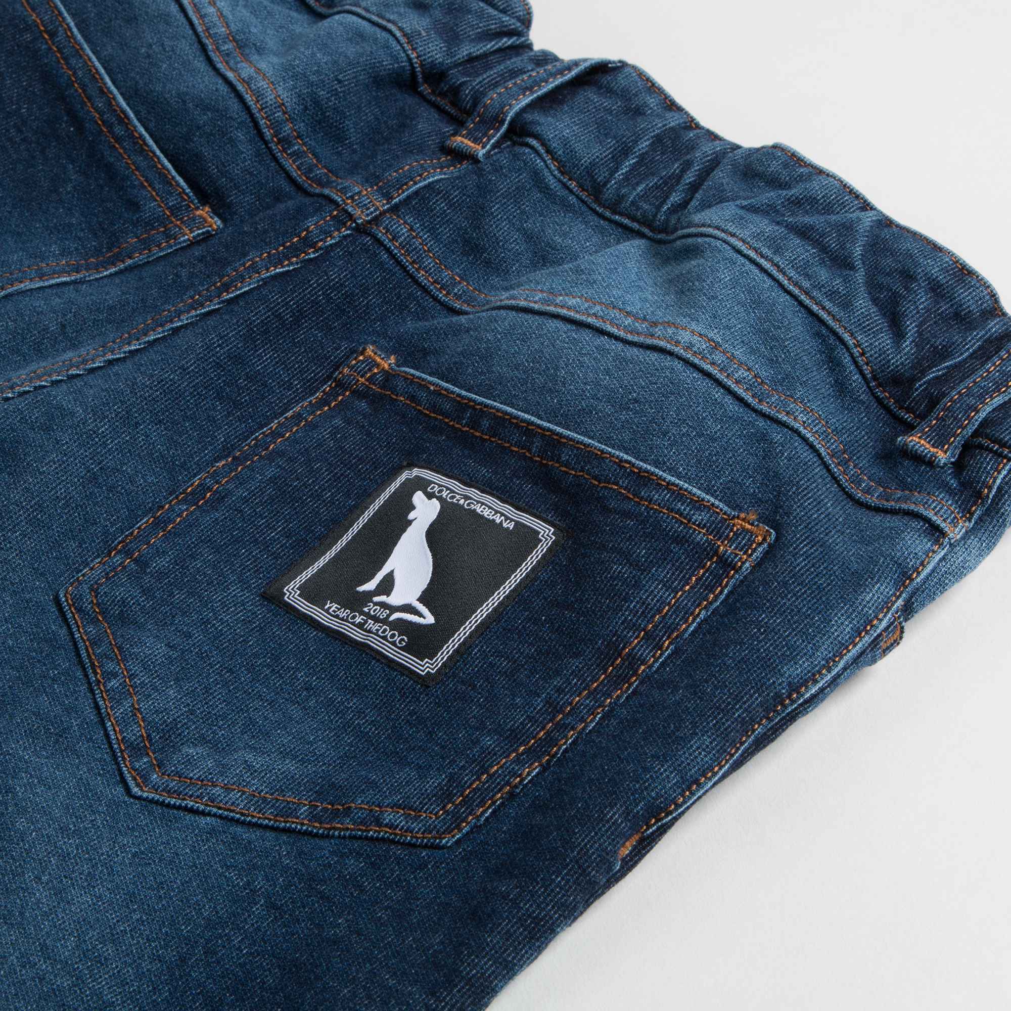 Girls Blue Cowboy Cotton Trousers