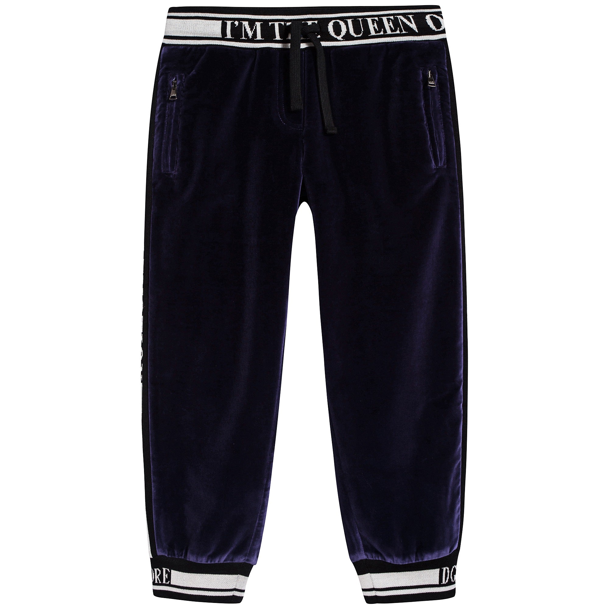 Girls Dark Purple Cotton Trousers