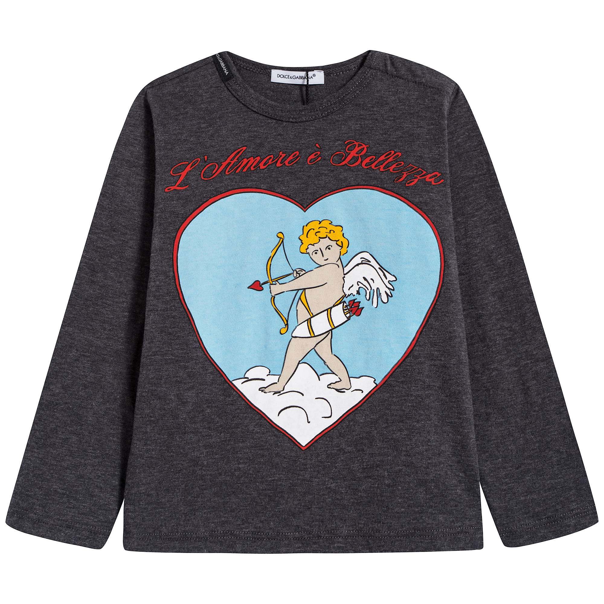 Baby Melange Grey Cotton T-shirt