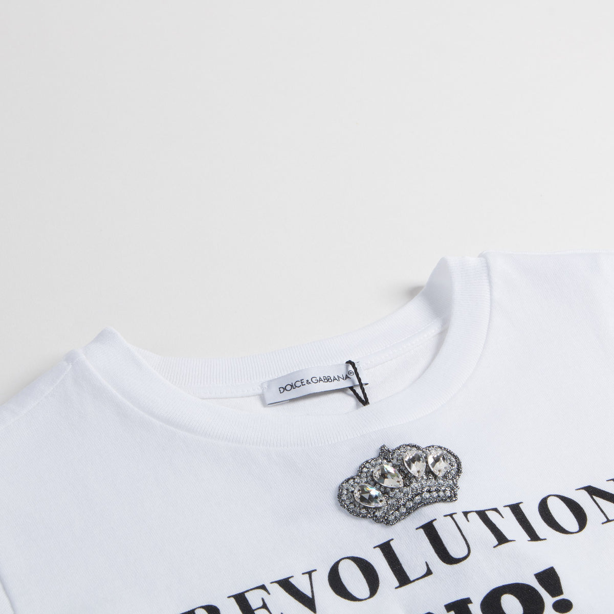 T-shirt blanc en coton pour filles