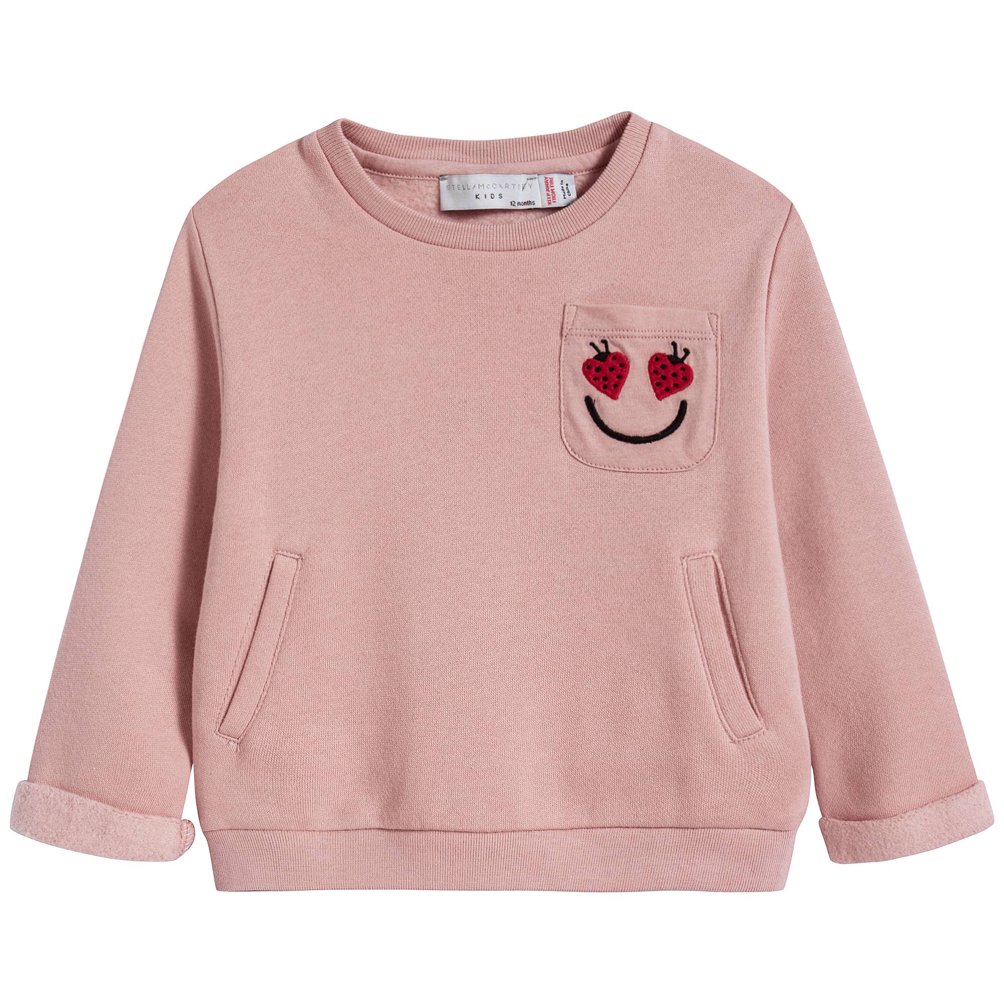 Baby Girls Dusky Rose Cotton Sweatshirt