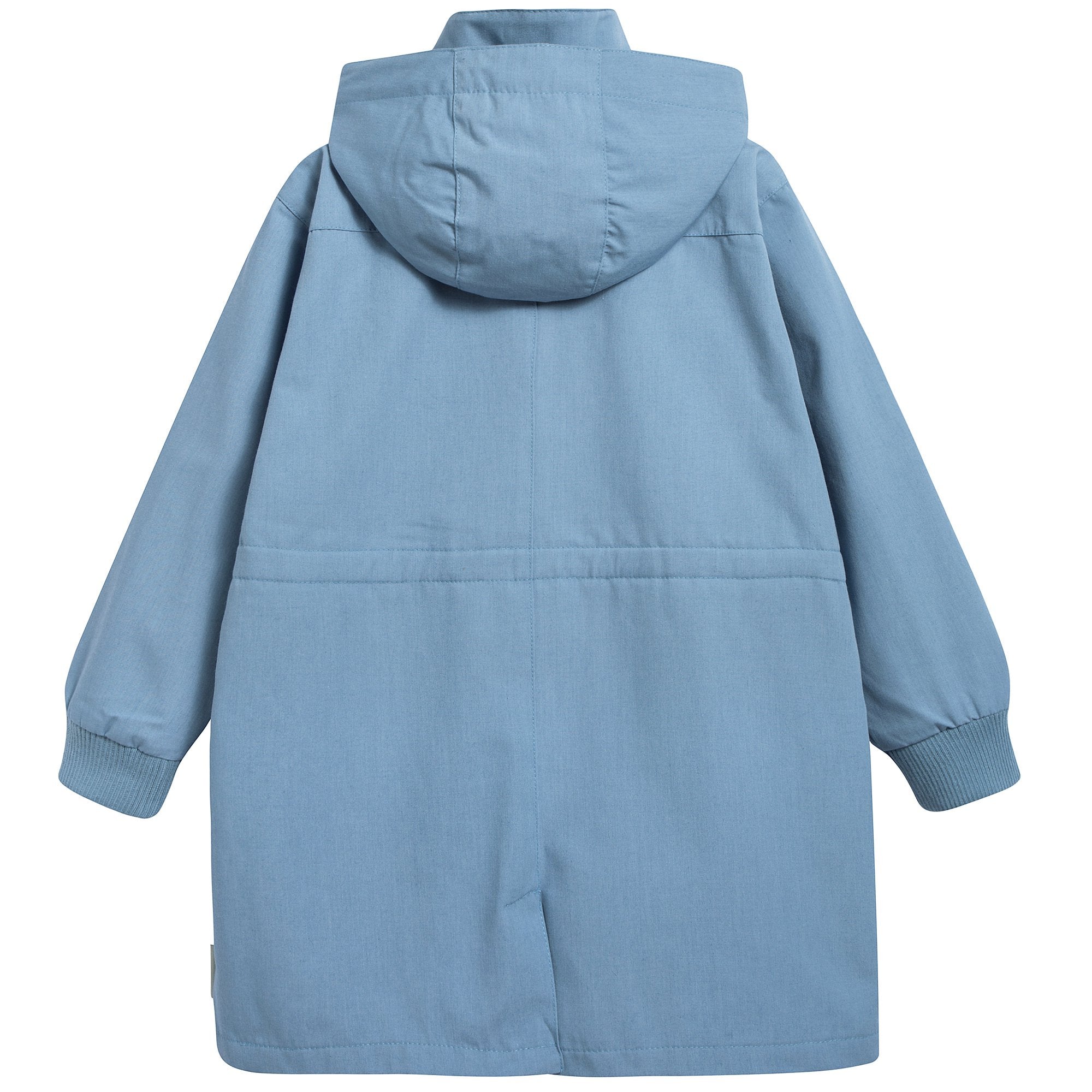Girls Light Cerulean Blue Solid Jacket