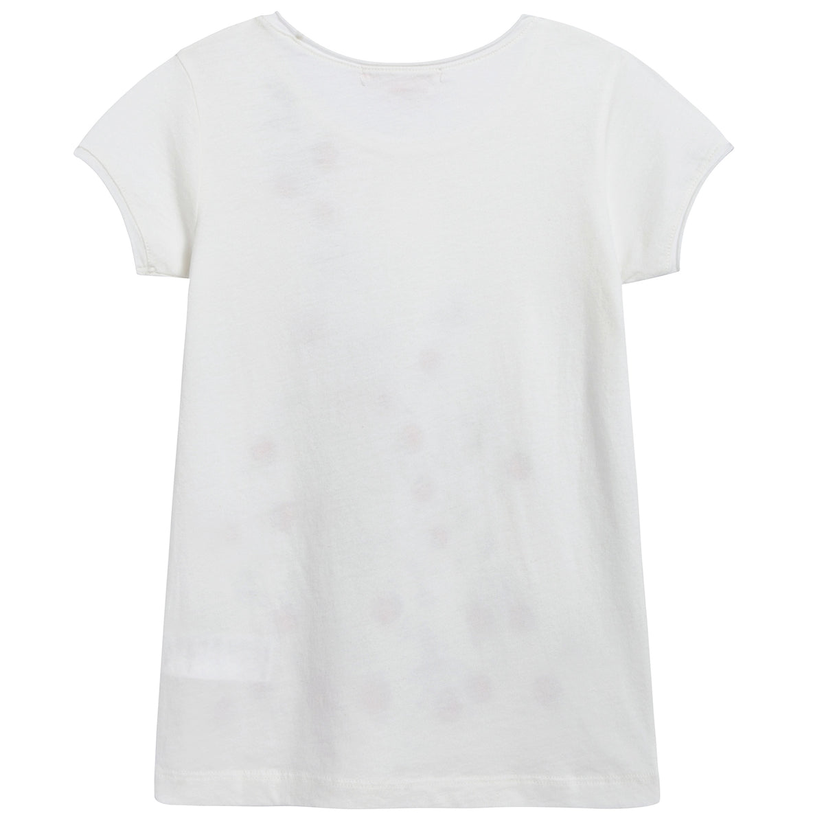 T-shirt écru imprimé cerises pour fille