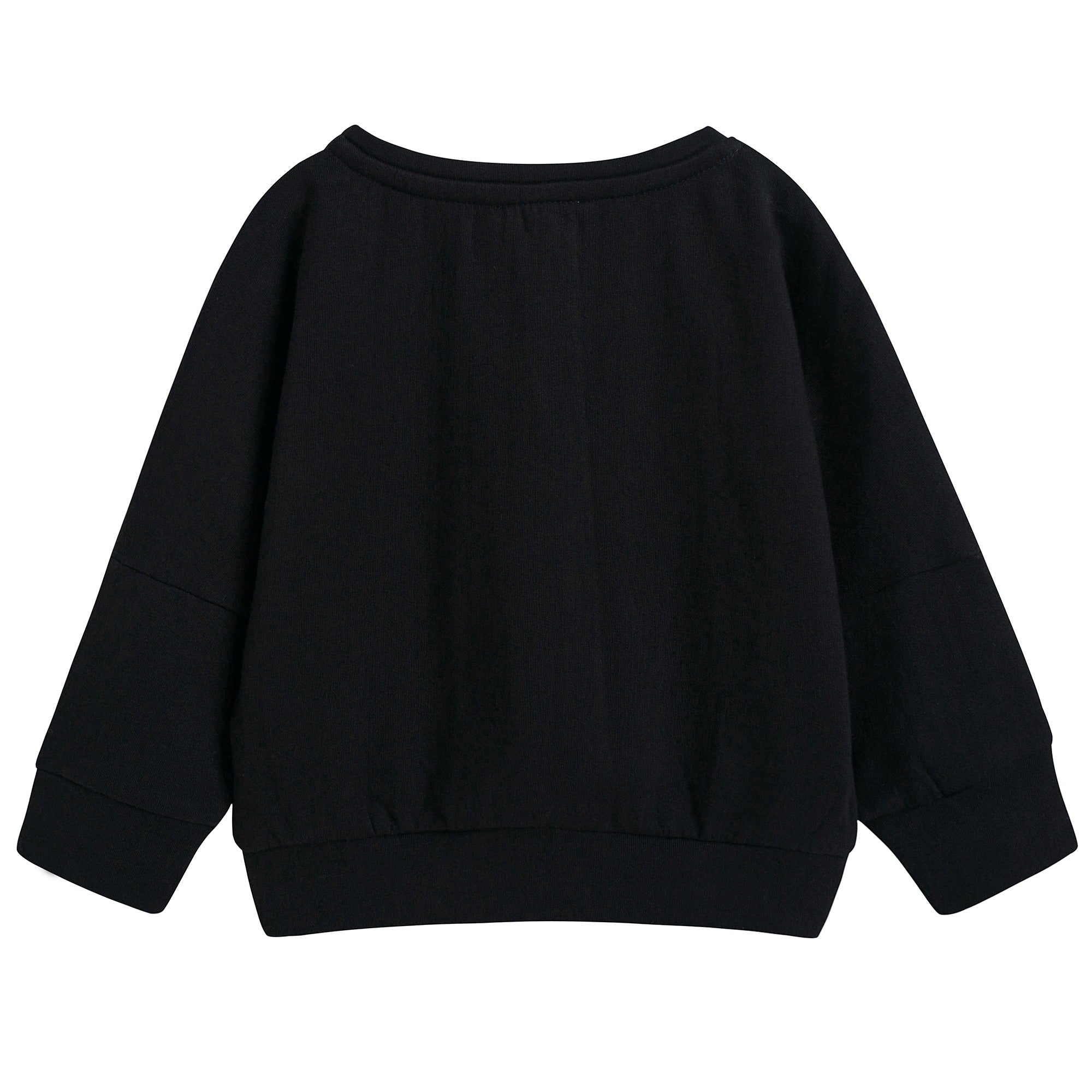 Girls Black Cotton Sweater