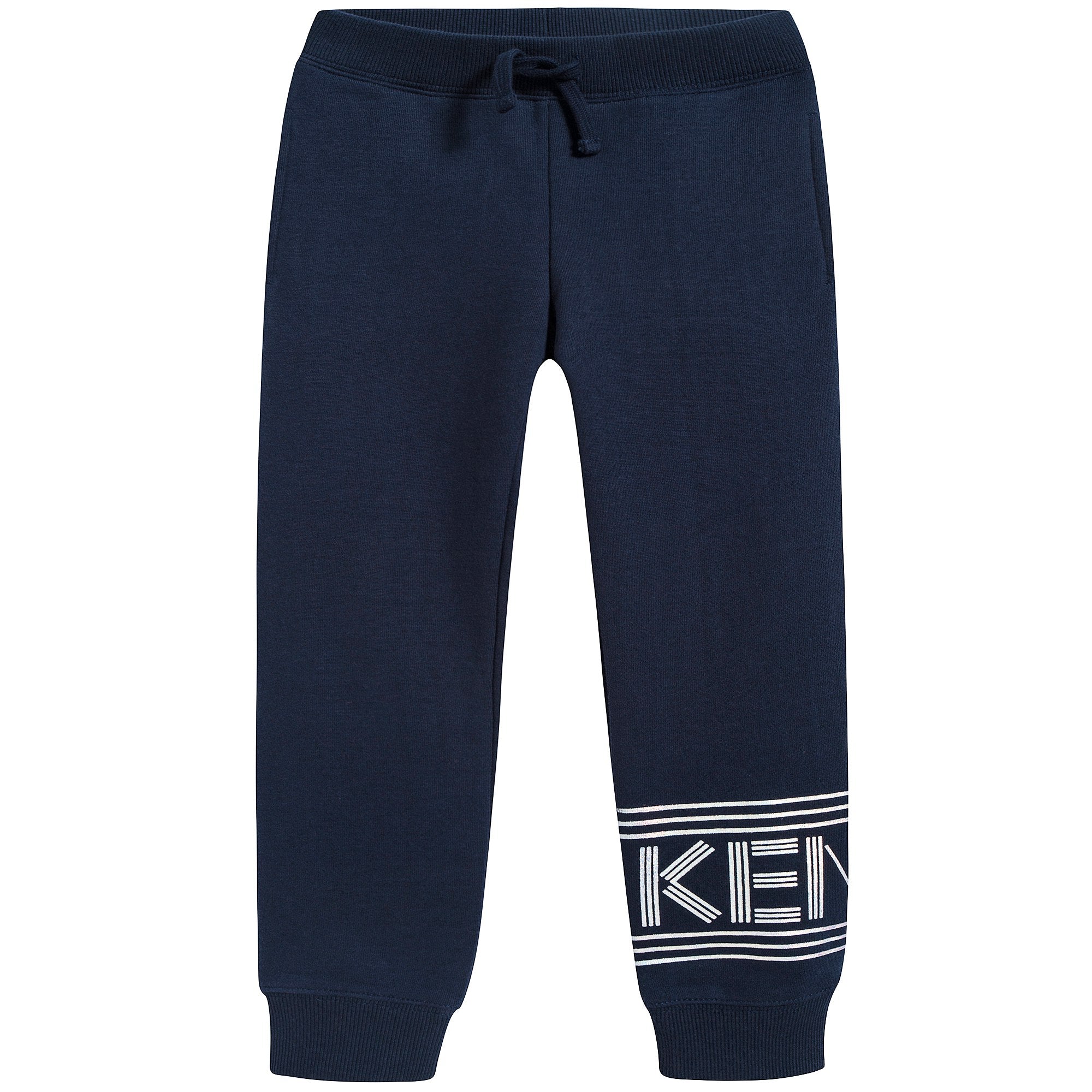 Girls Navy Logo Trousers