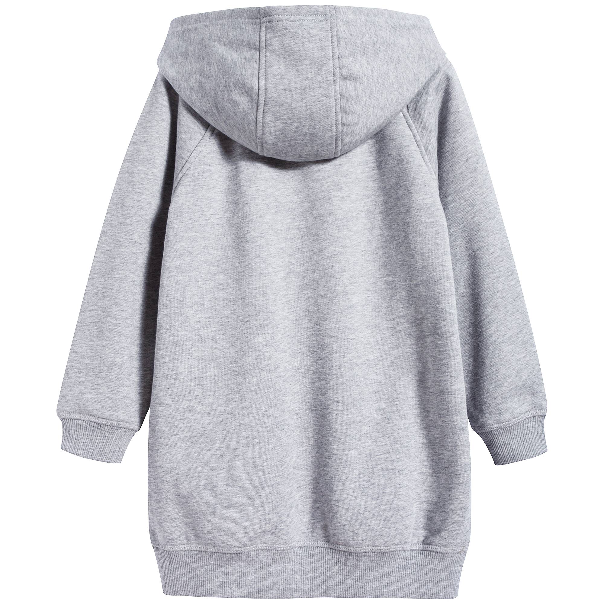 Girls Marl Grey Tiger Cotton Dress