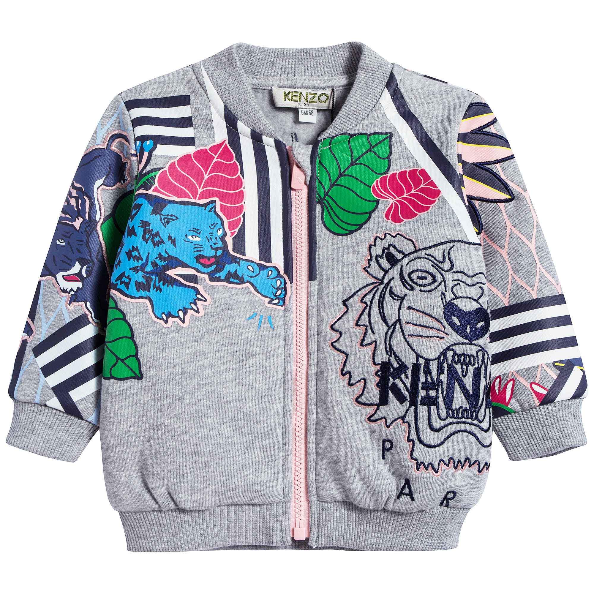 Baby Girls Marl Grey Cotton Cardigan