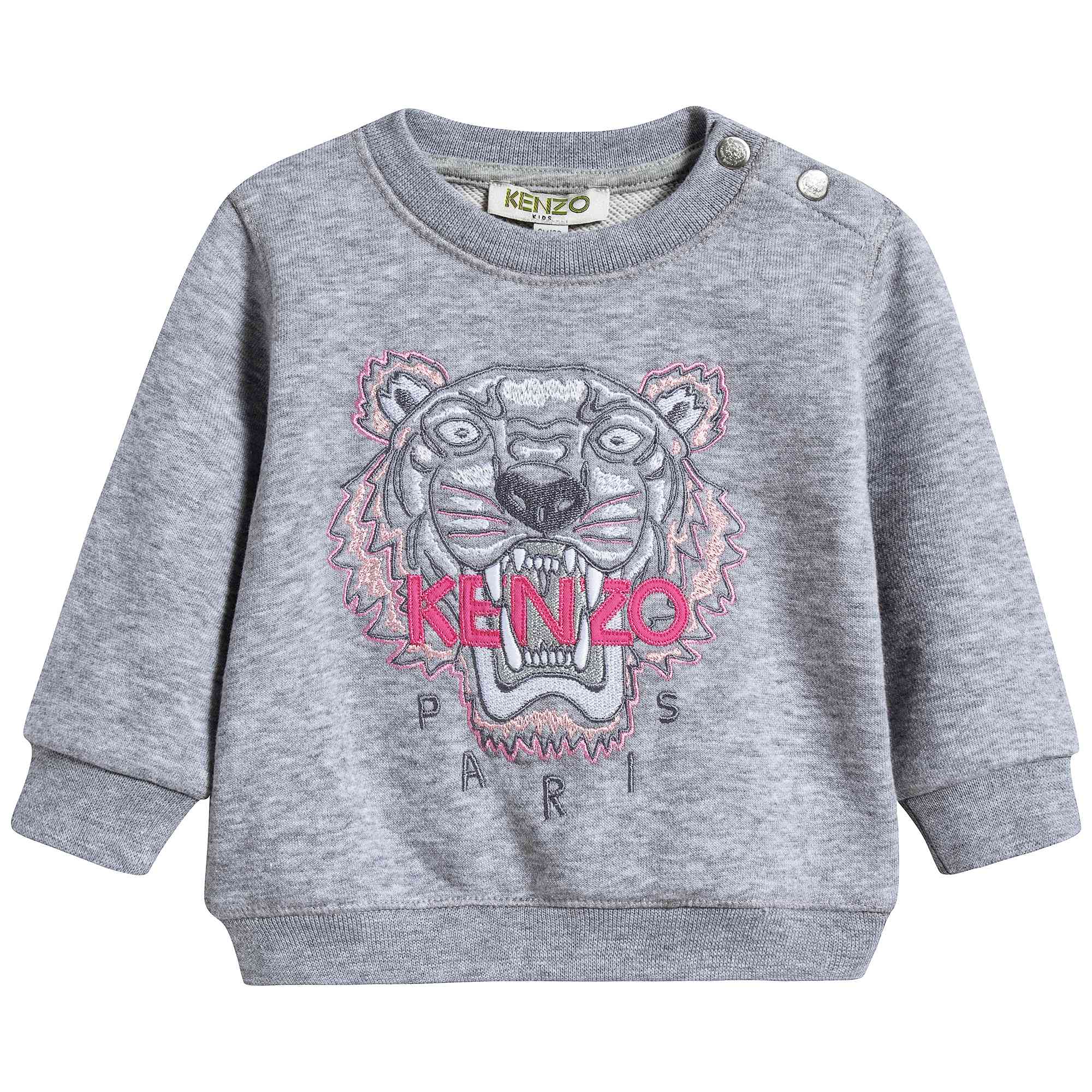 Baby Girls Marl Grey Cotton Sweatshirt