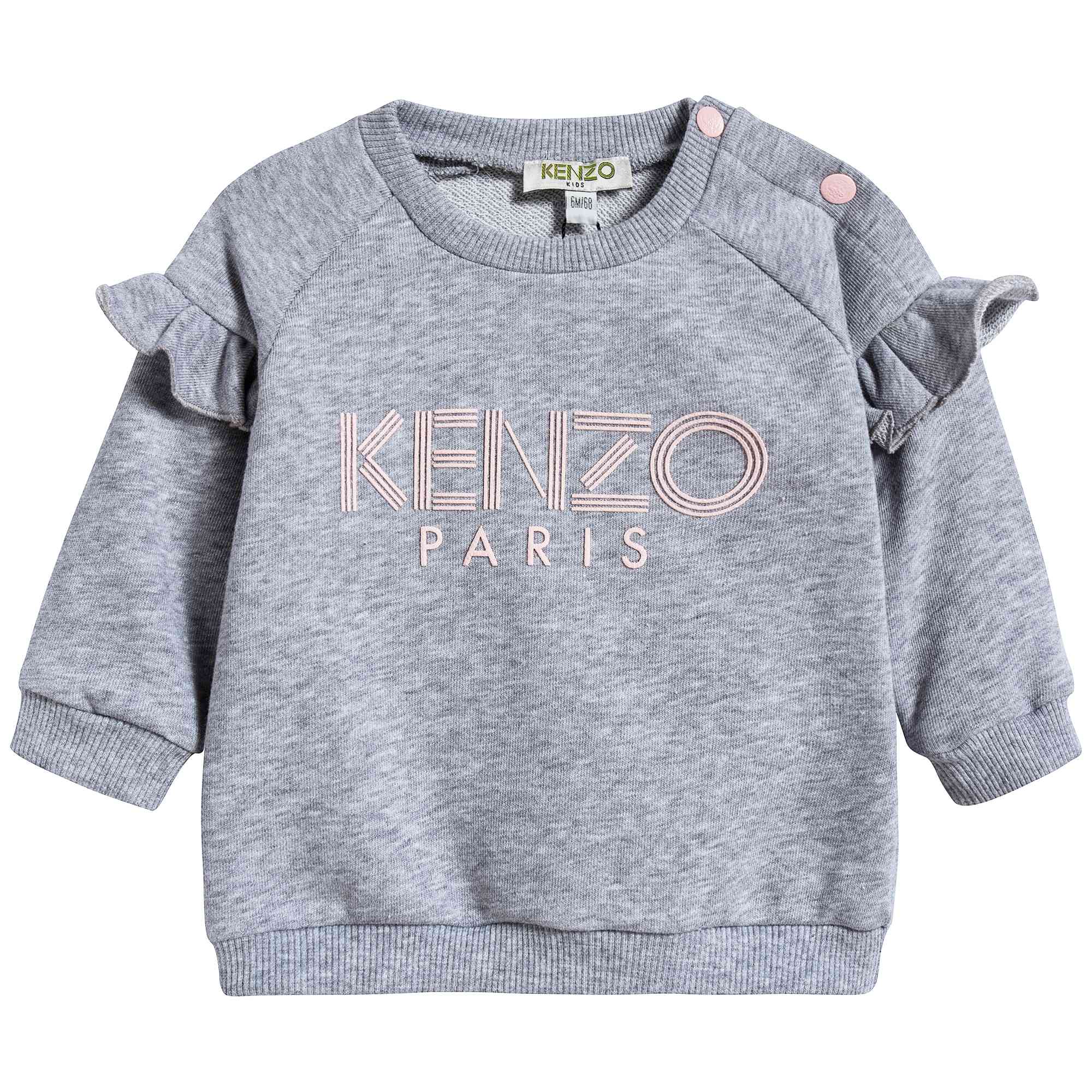 Baby Girls Marl Grey Cotton Sweatshirt