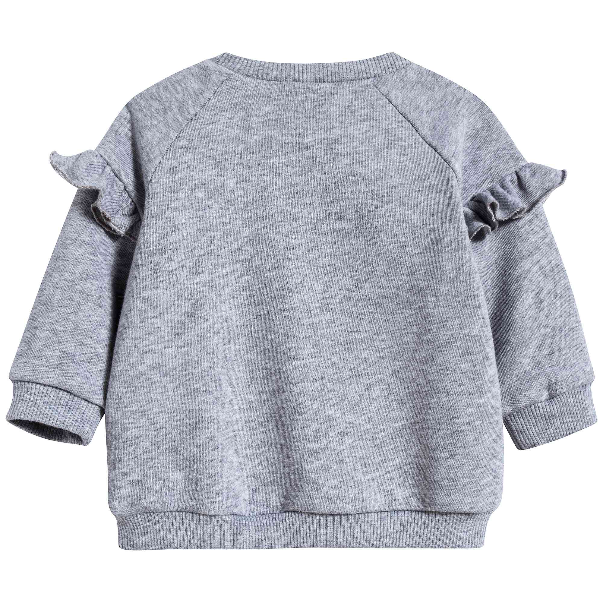 Baby Girls Marl Grey Cotton Sweatshirt