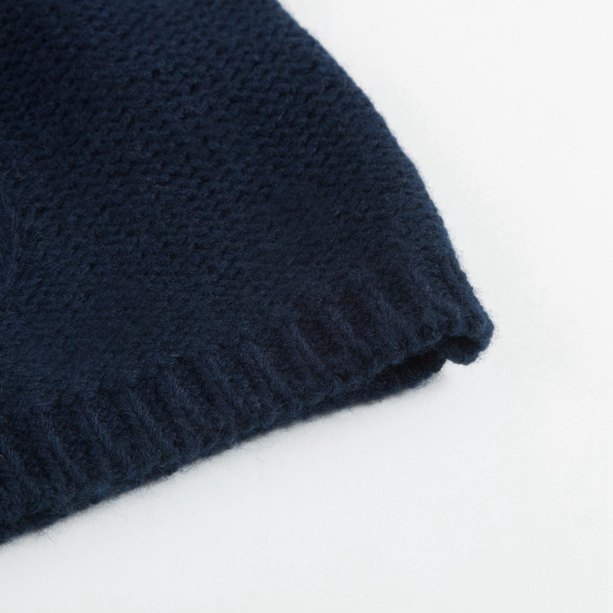 Girls Navy Blue Wool Sweater Leaves Hollow