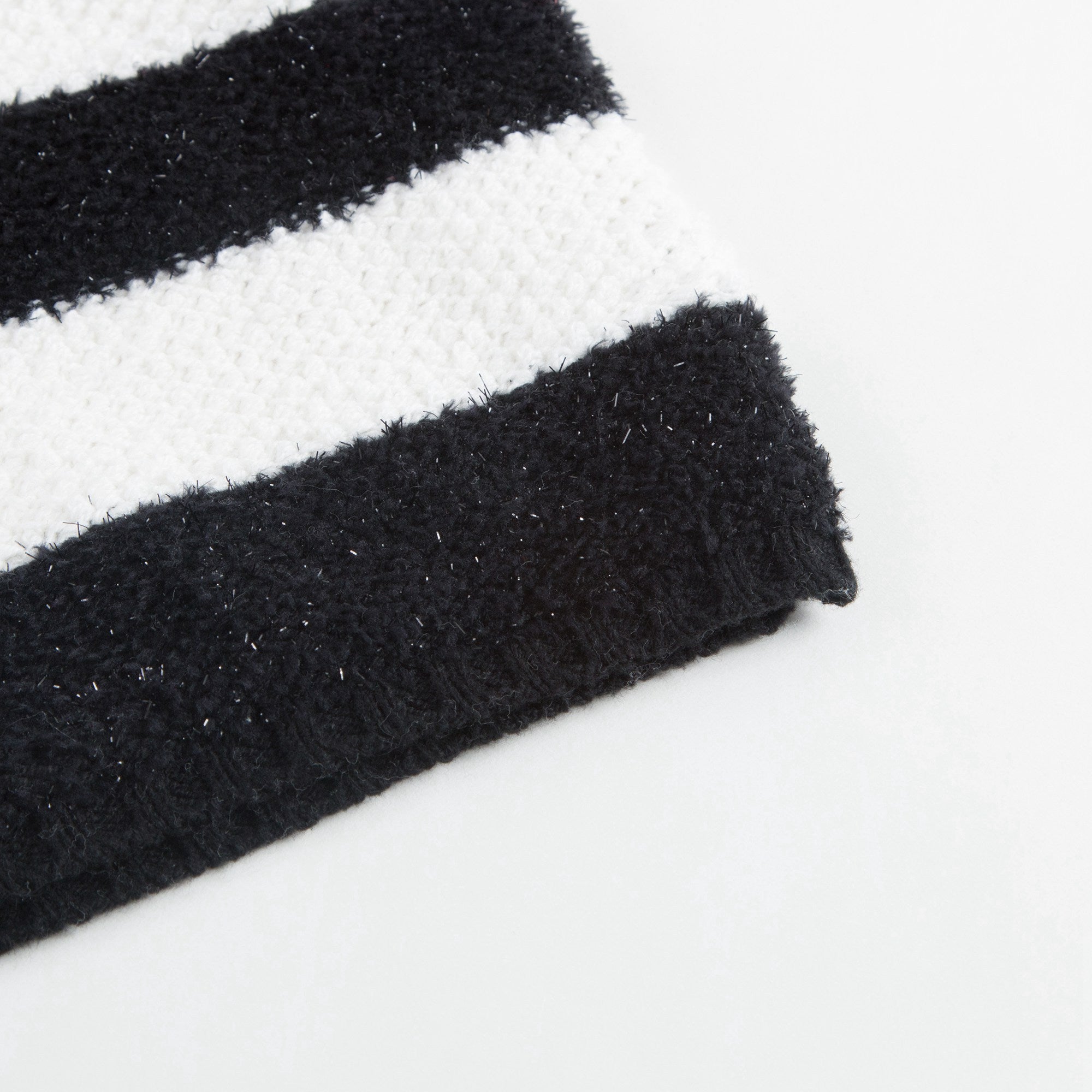 Girls Black & White Striped Sweater