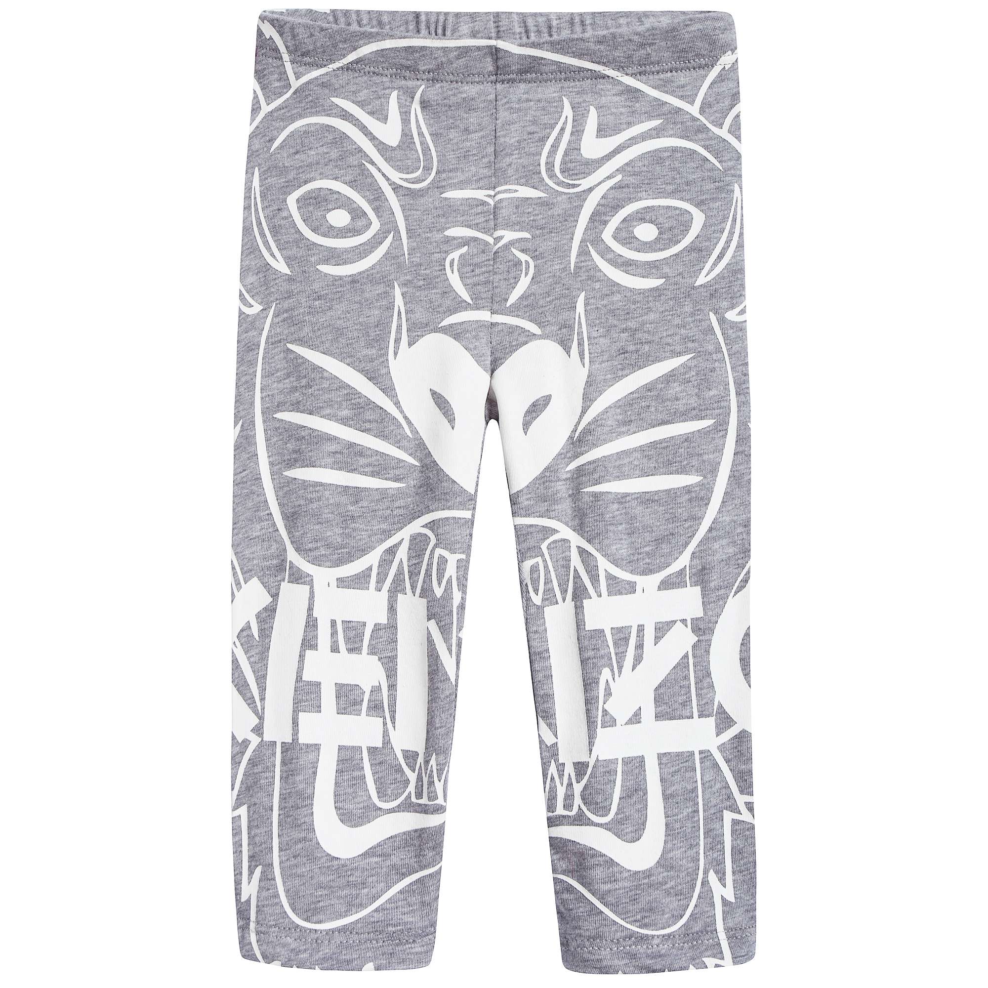 Baby Girls Marl Grey Cotton Leggings
