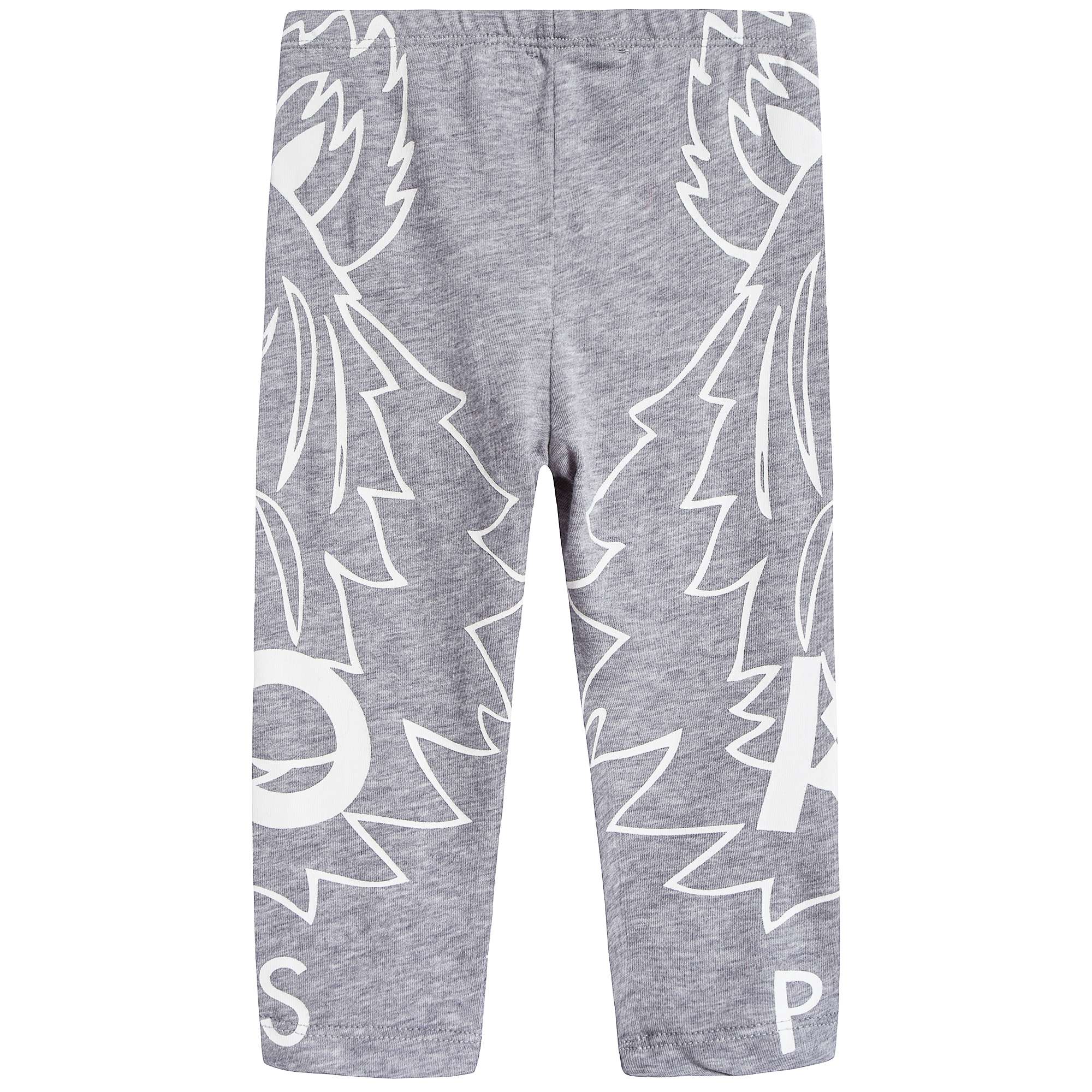 Baby Girls Marl Grey Cotton Leggings