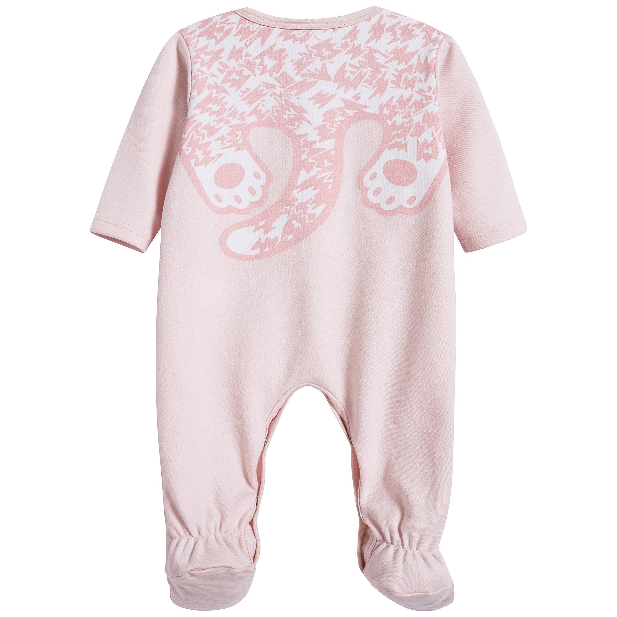 Baby Girls Light Pink Cotton Babysuit