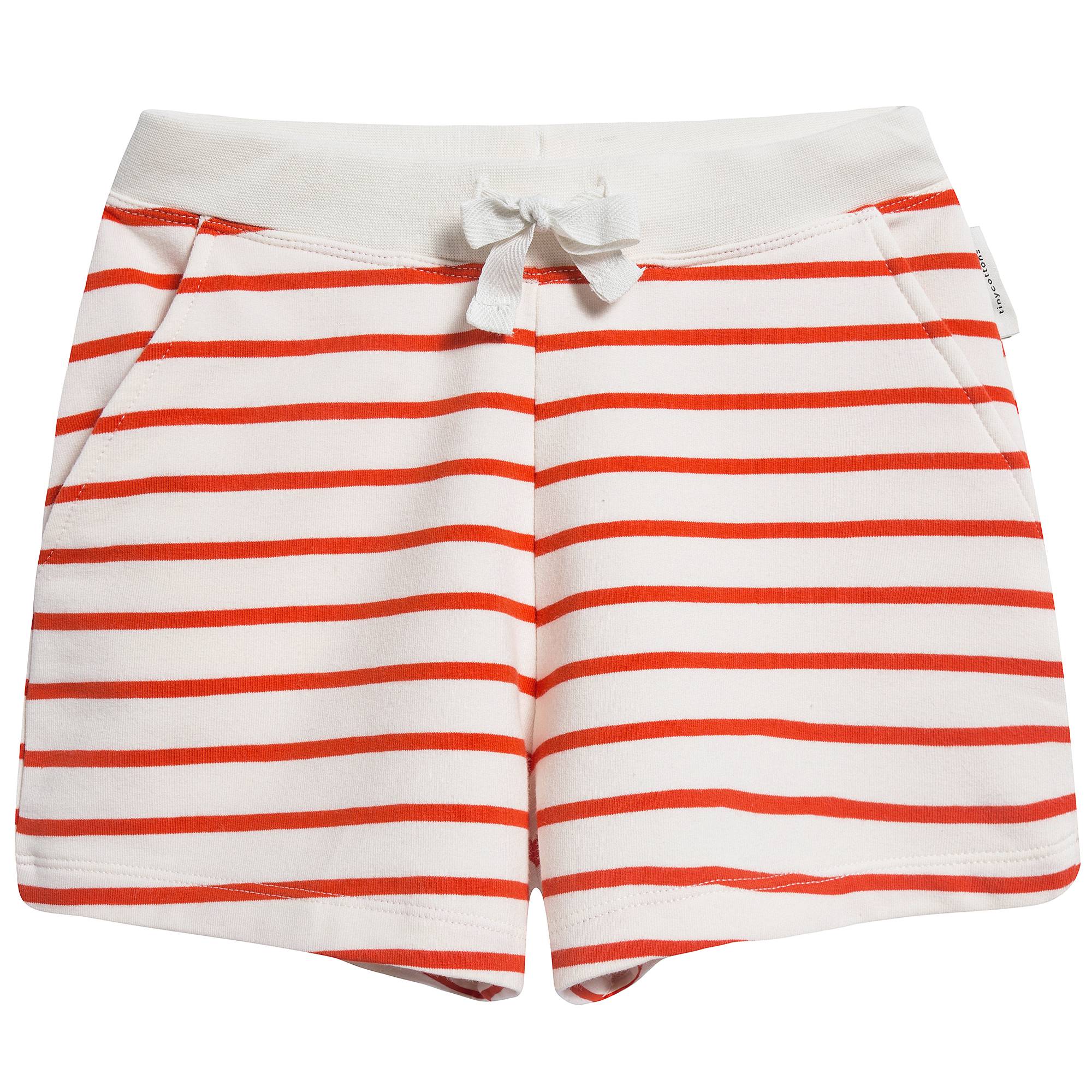 Girls Off White & Carmine Small Stripes Shorts