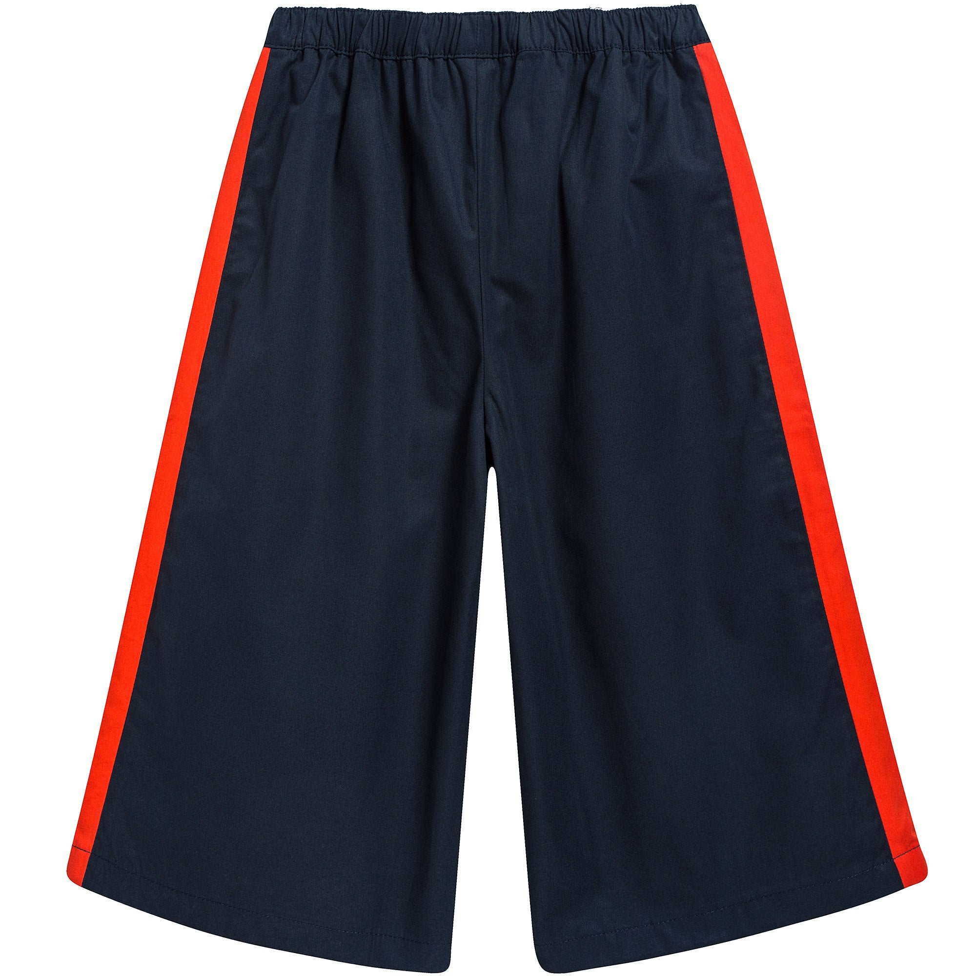 Girls Navy & Carmine Cotton Cool Pant