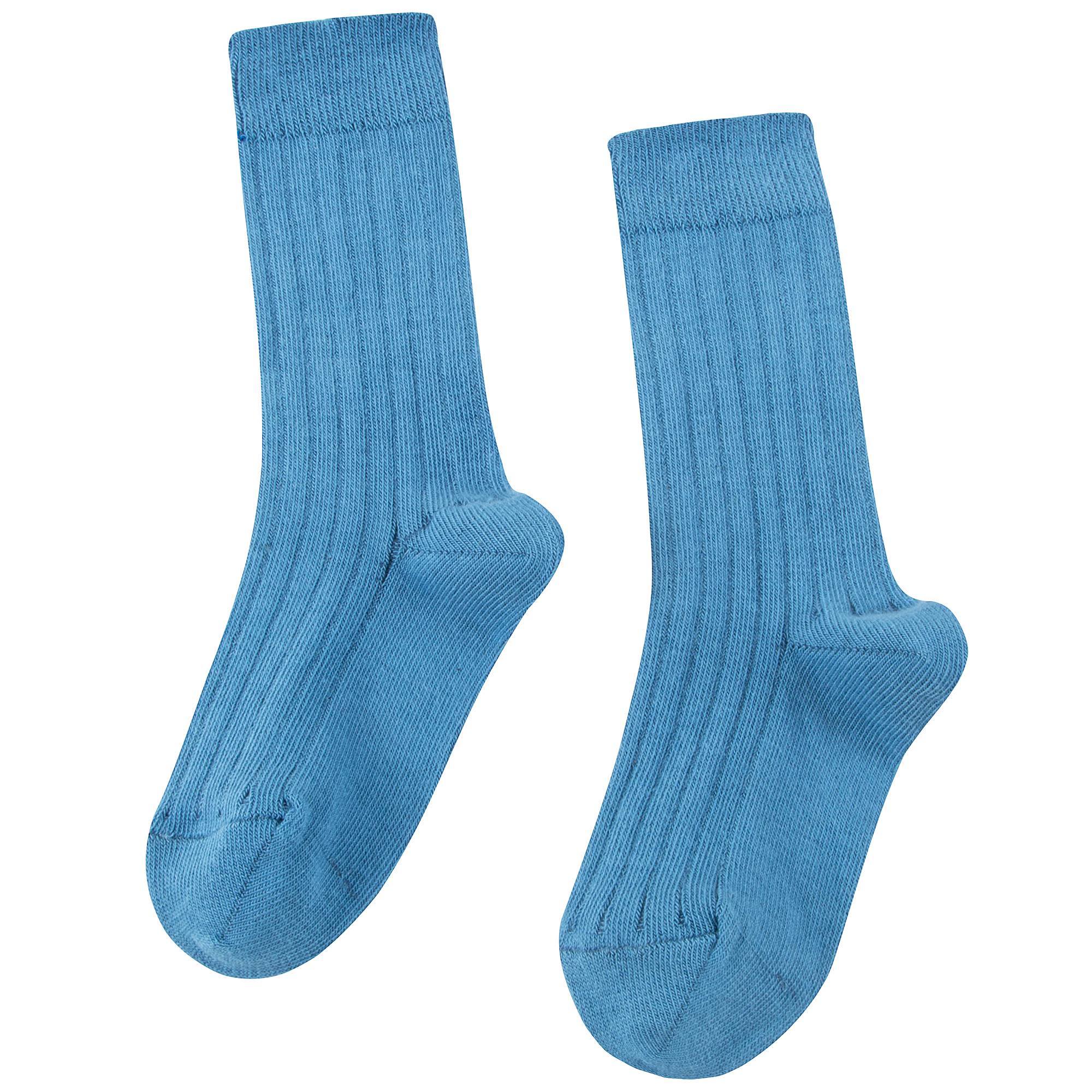 Girls Soft Blue Cotton Knitwear Socks