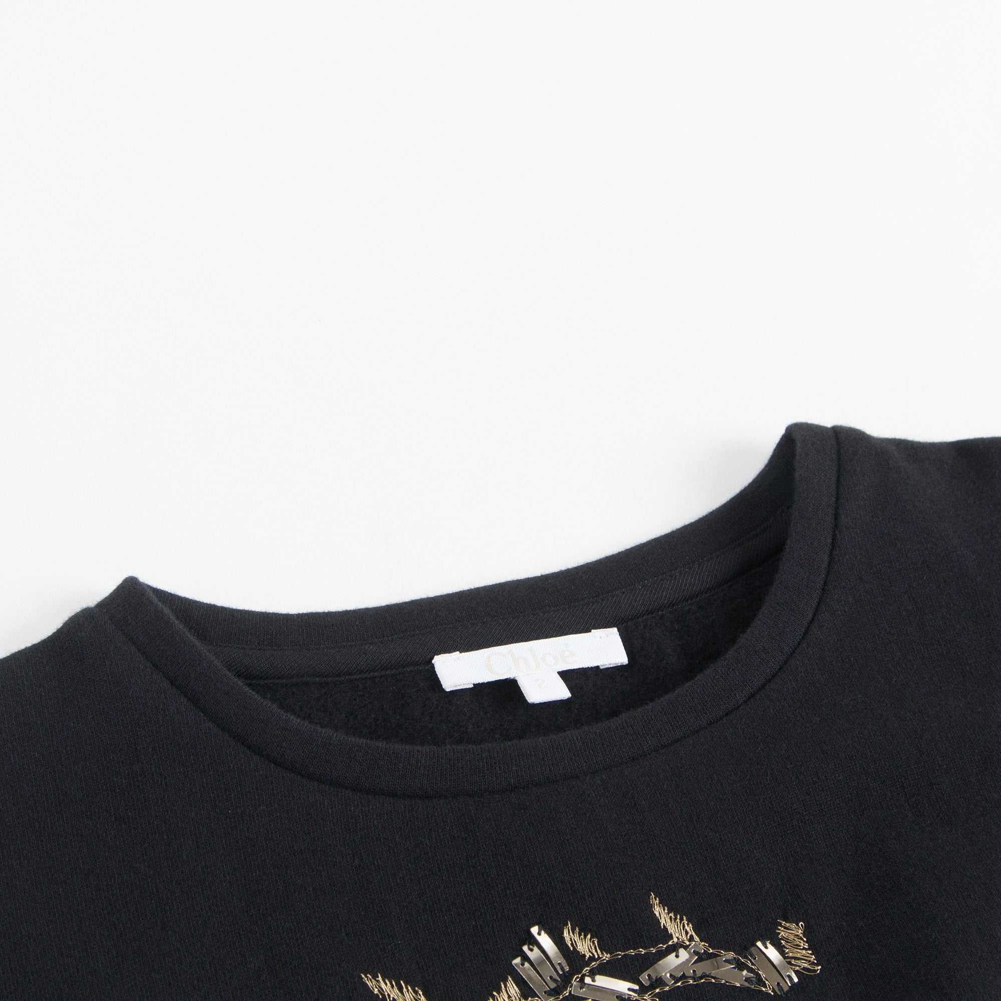 Girls Black Cotton Sweater