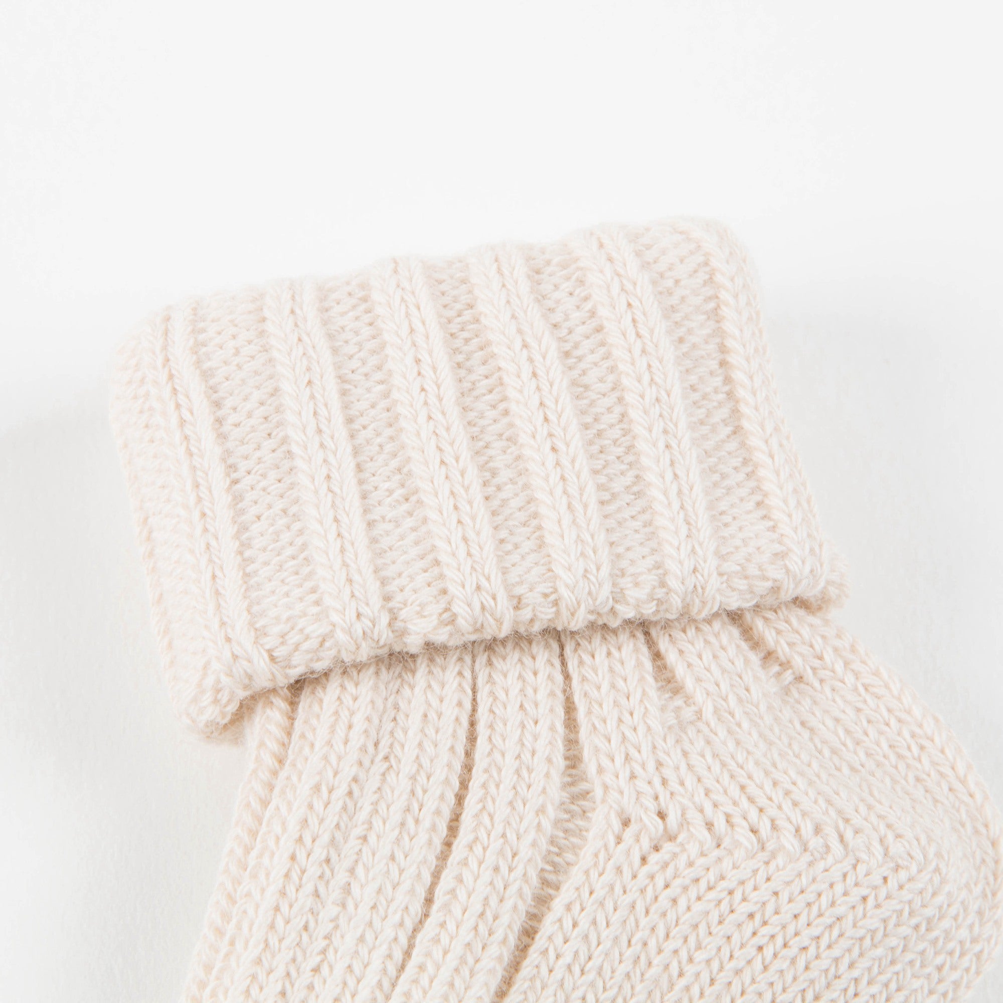 Baby Ecru Cotton Knitwear Socks