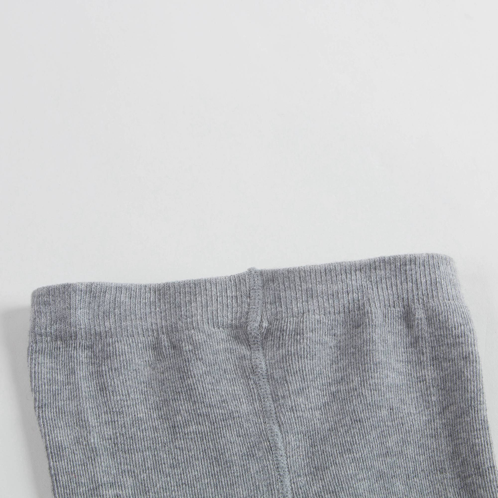 Girls Chine Grey Cotton Tights