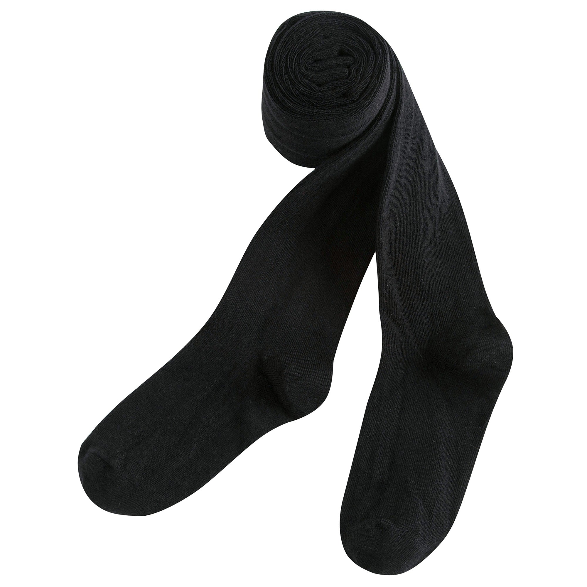 Girls Black Cotton Tights