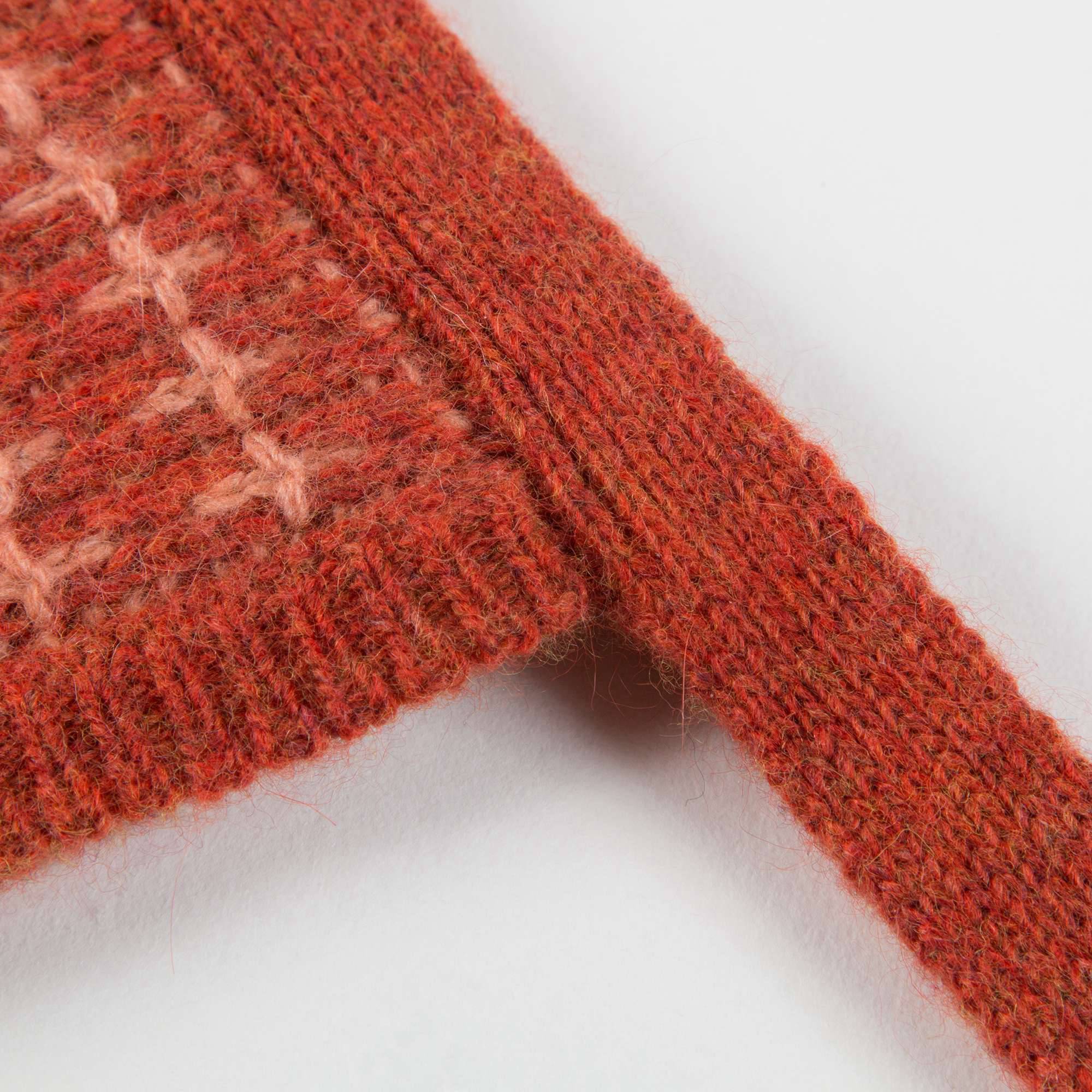 Baby Girls Red & Orange Knitted Hat