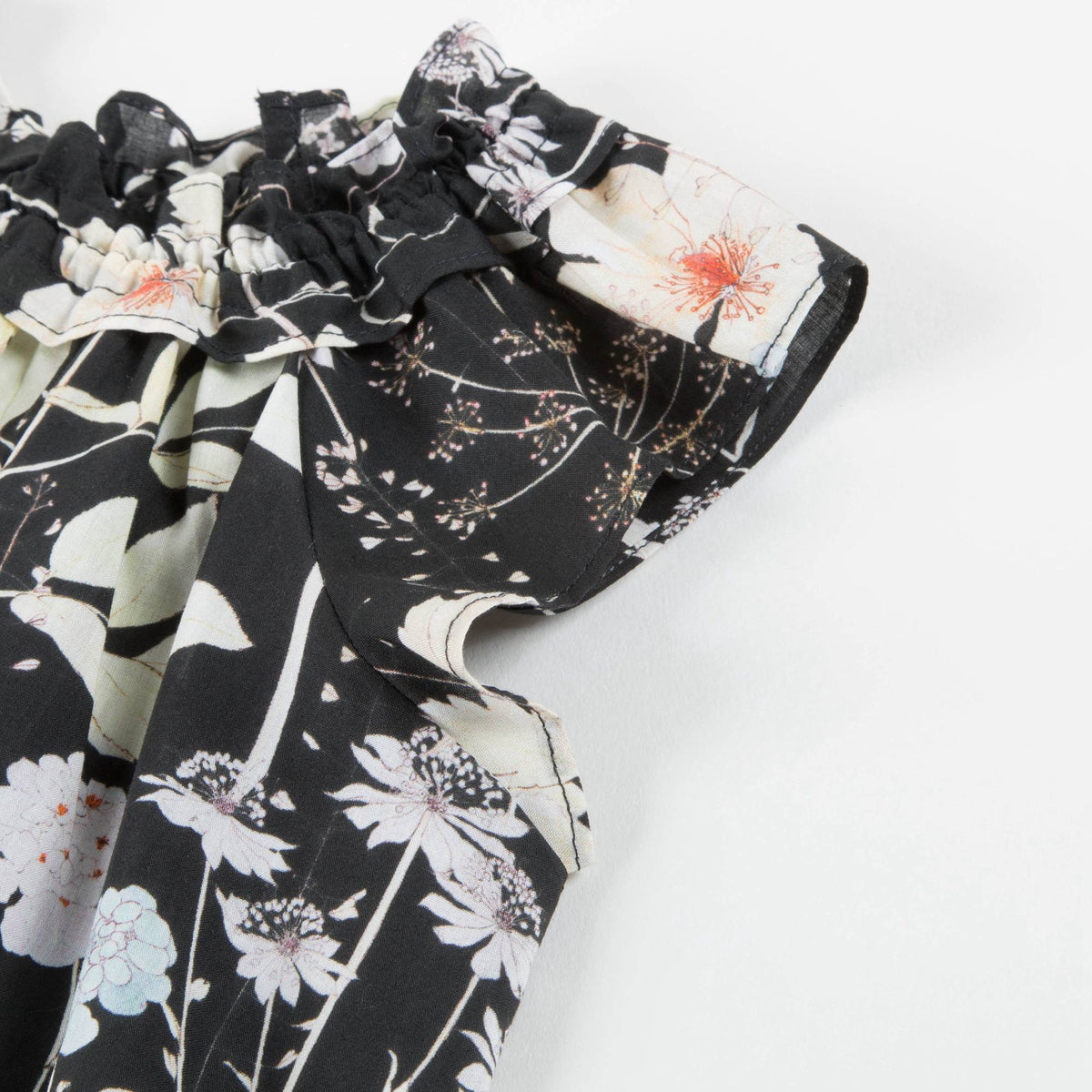 Robe noire imprimée pour fille