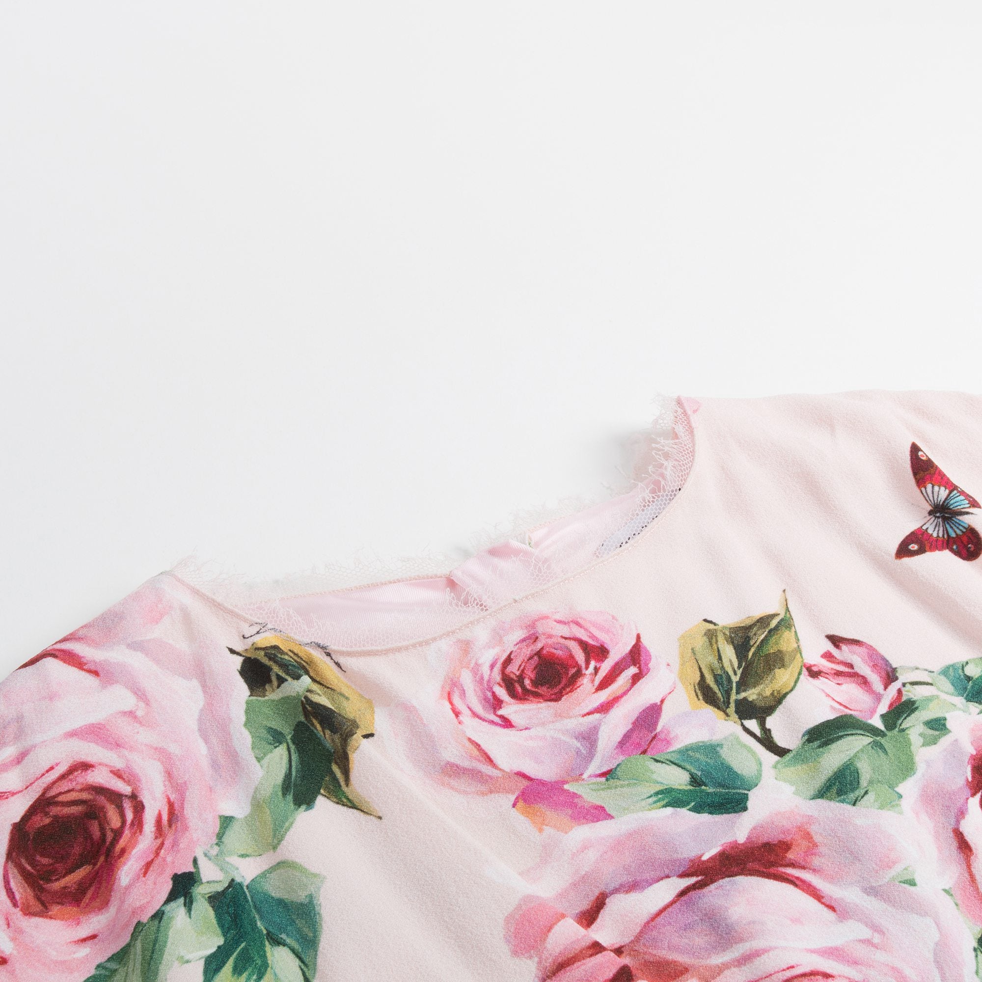 Baby Pale Pink & Rose "Butterfly" Dress