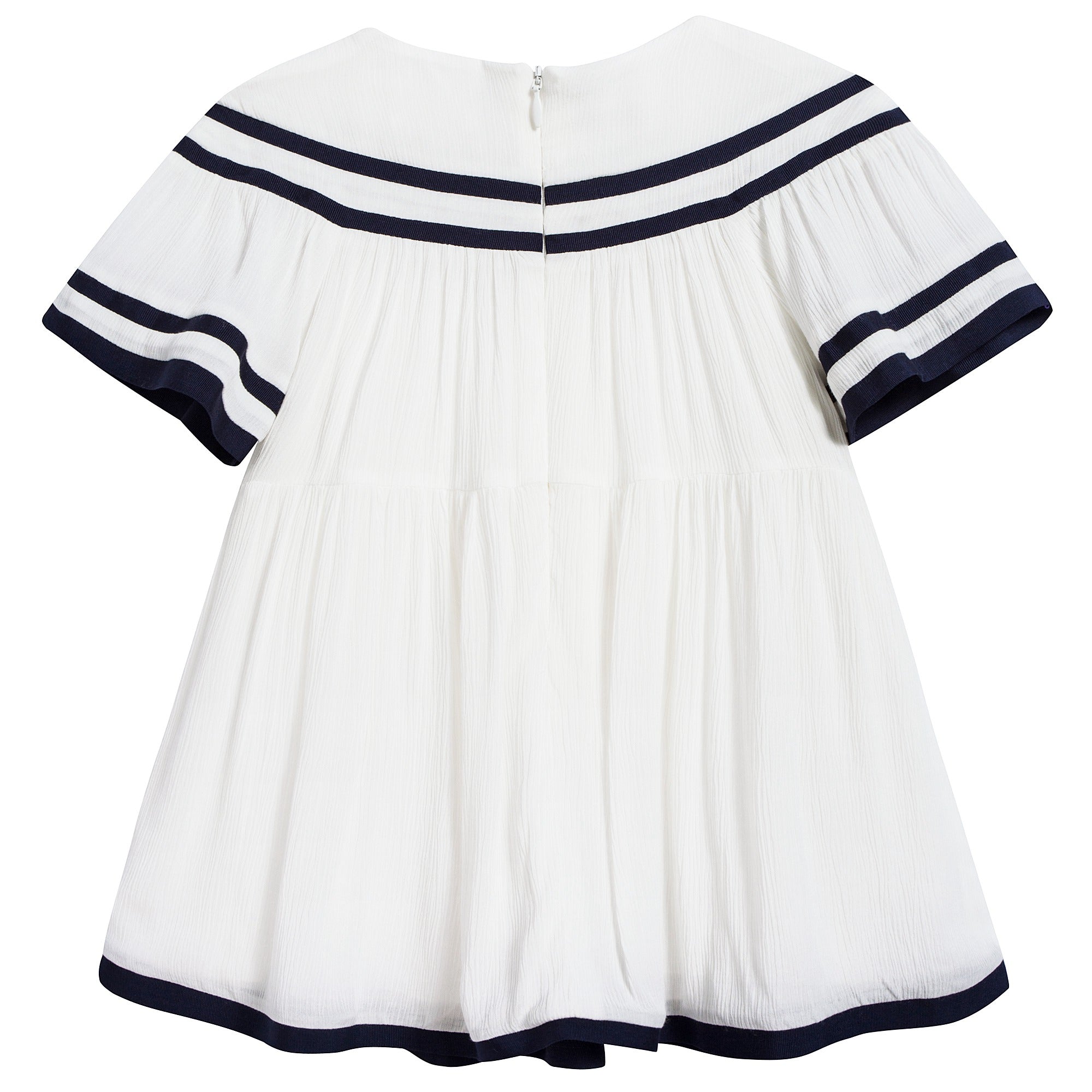Baby Girls Off White Viscose Dress