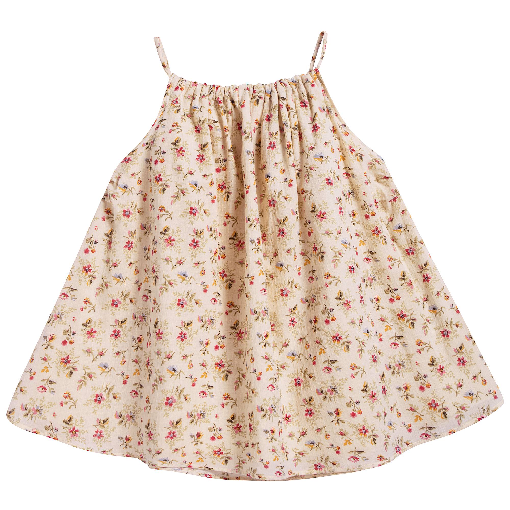 Girls Pink Cotton Woven Dress