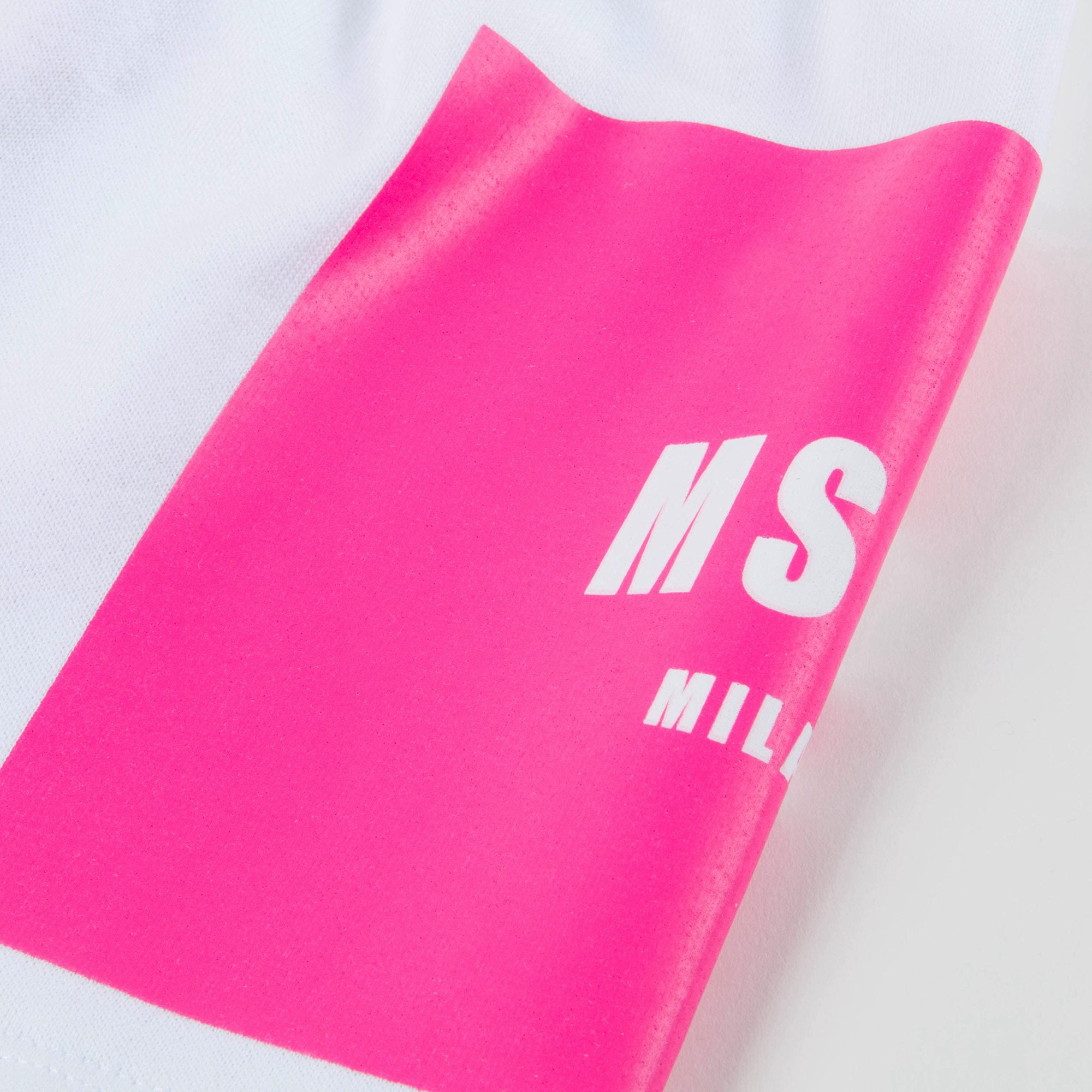 Girls White Logo Cotton Fleece Skirt